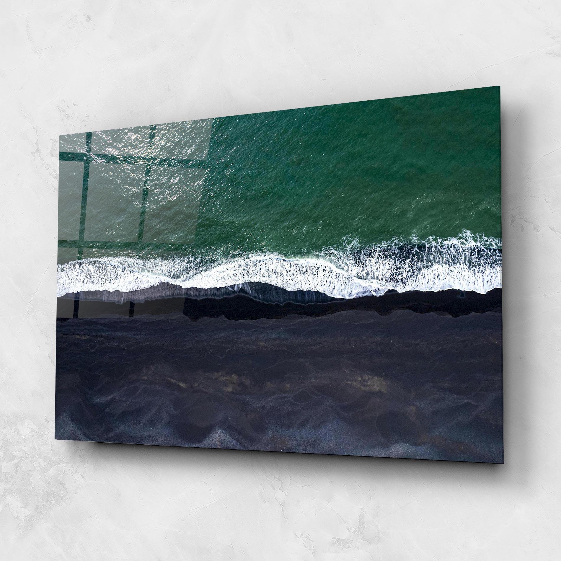 Glasbild Green Blue Beach mockup 1