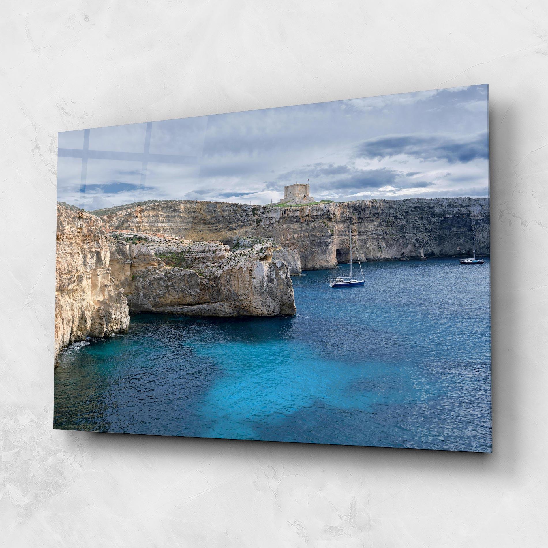 Glasbild Island Landscape mockup 1