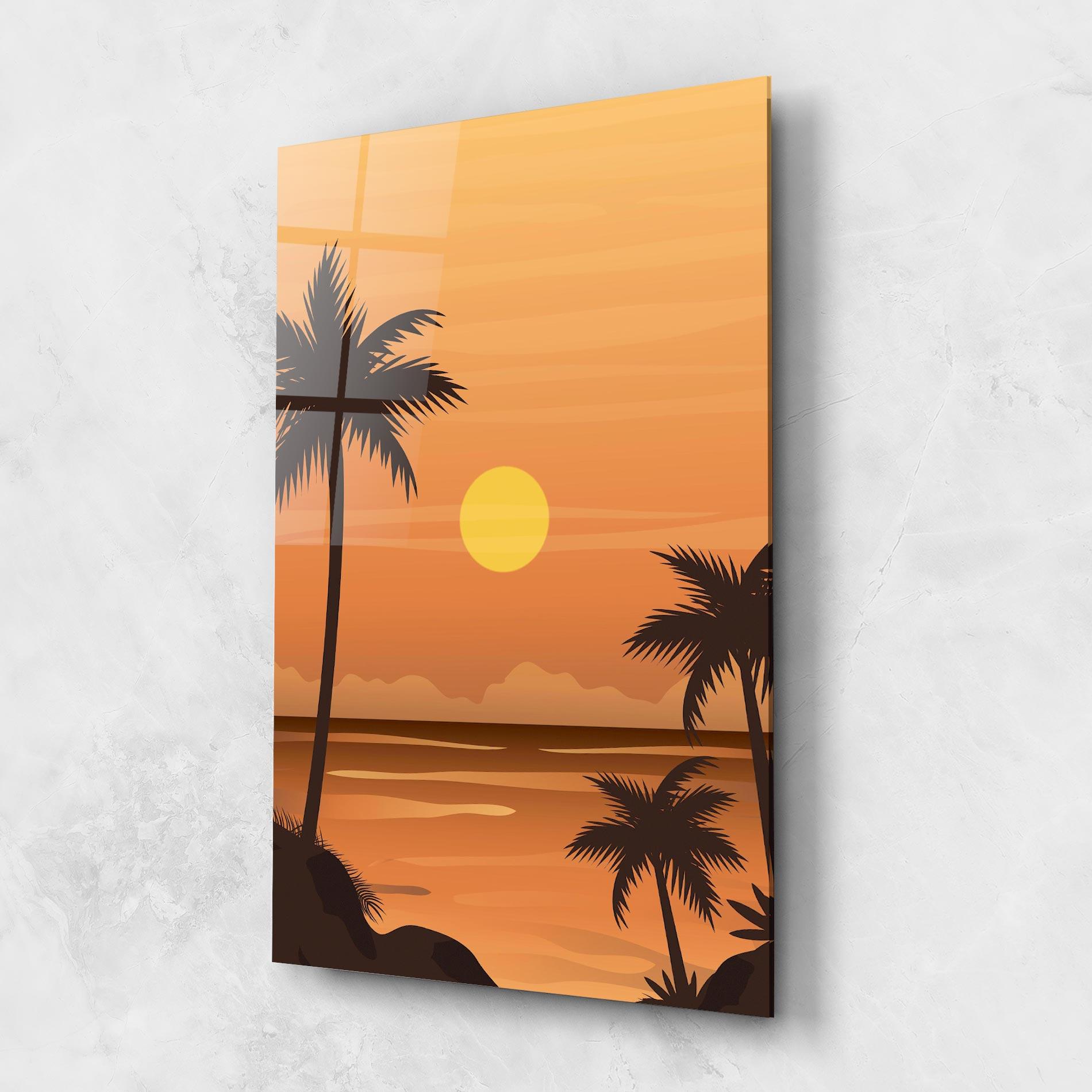 Glasbild Sunset Beach 01 mockup 1