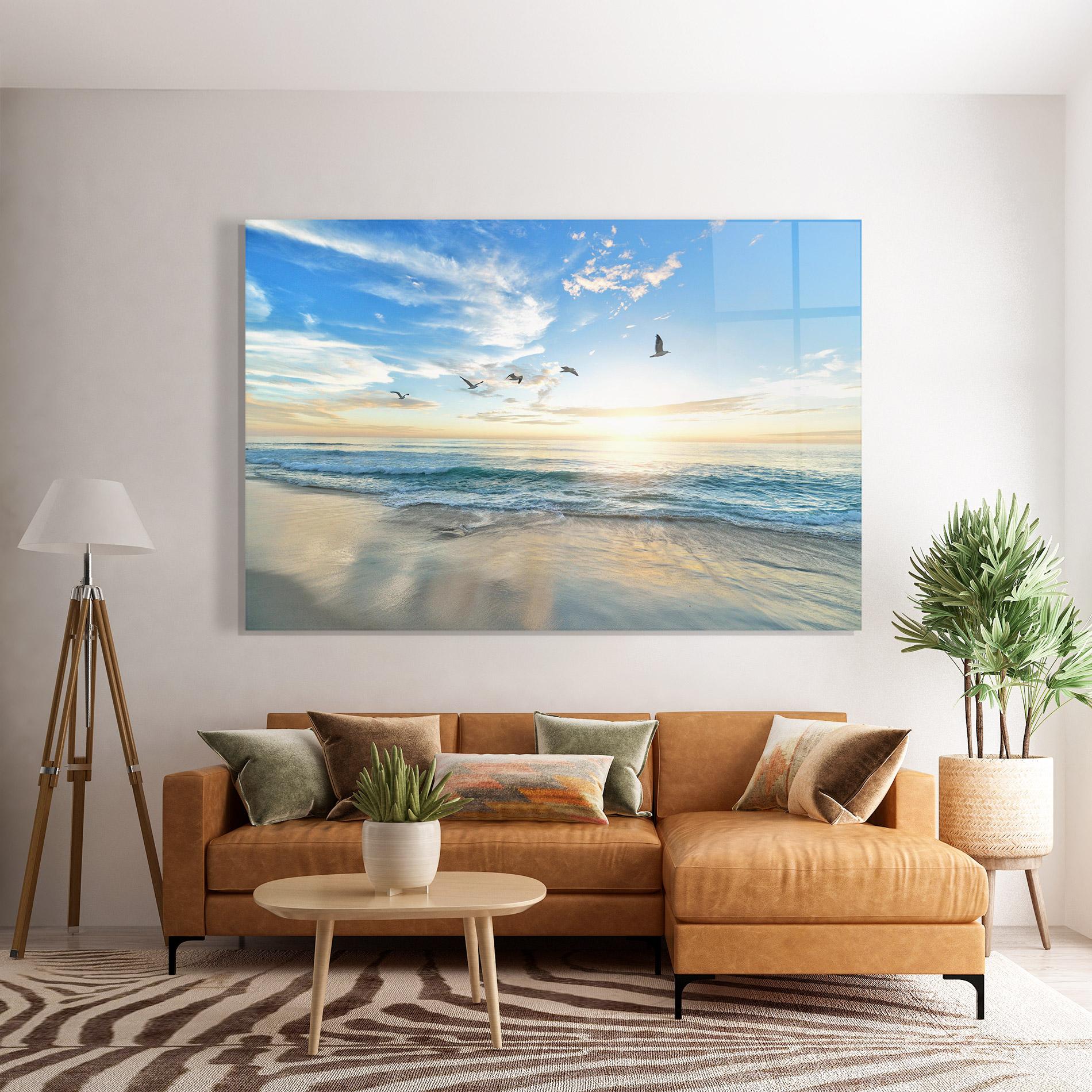 Glasbild Beautiful Beach mockup 7