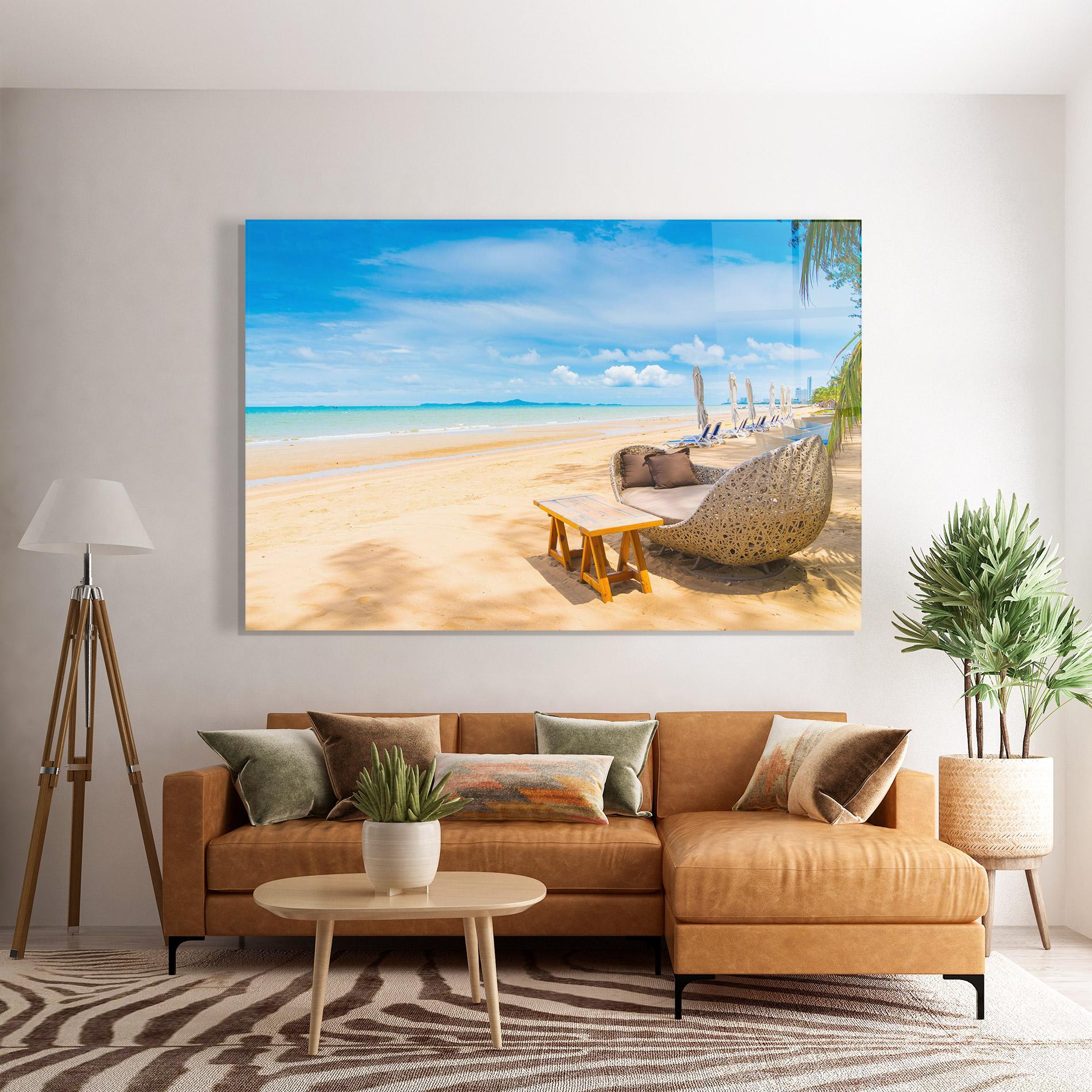 Glasbild Dinning Blue Sky mockup 7