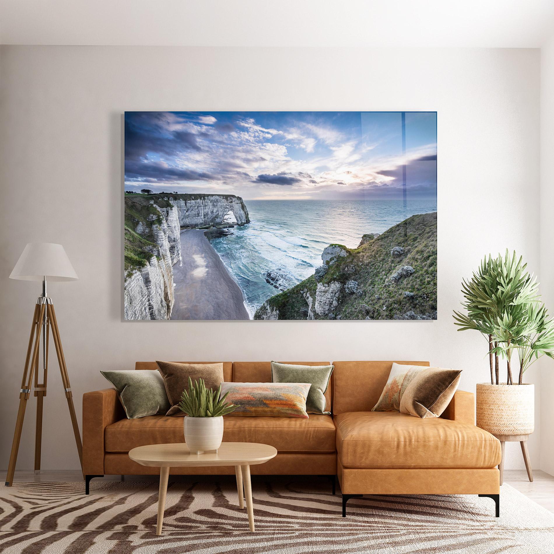 Glasbild Etretat View mockup 7