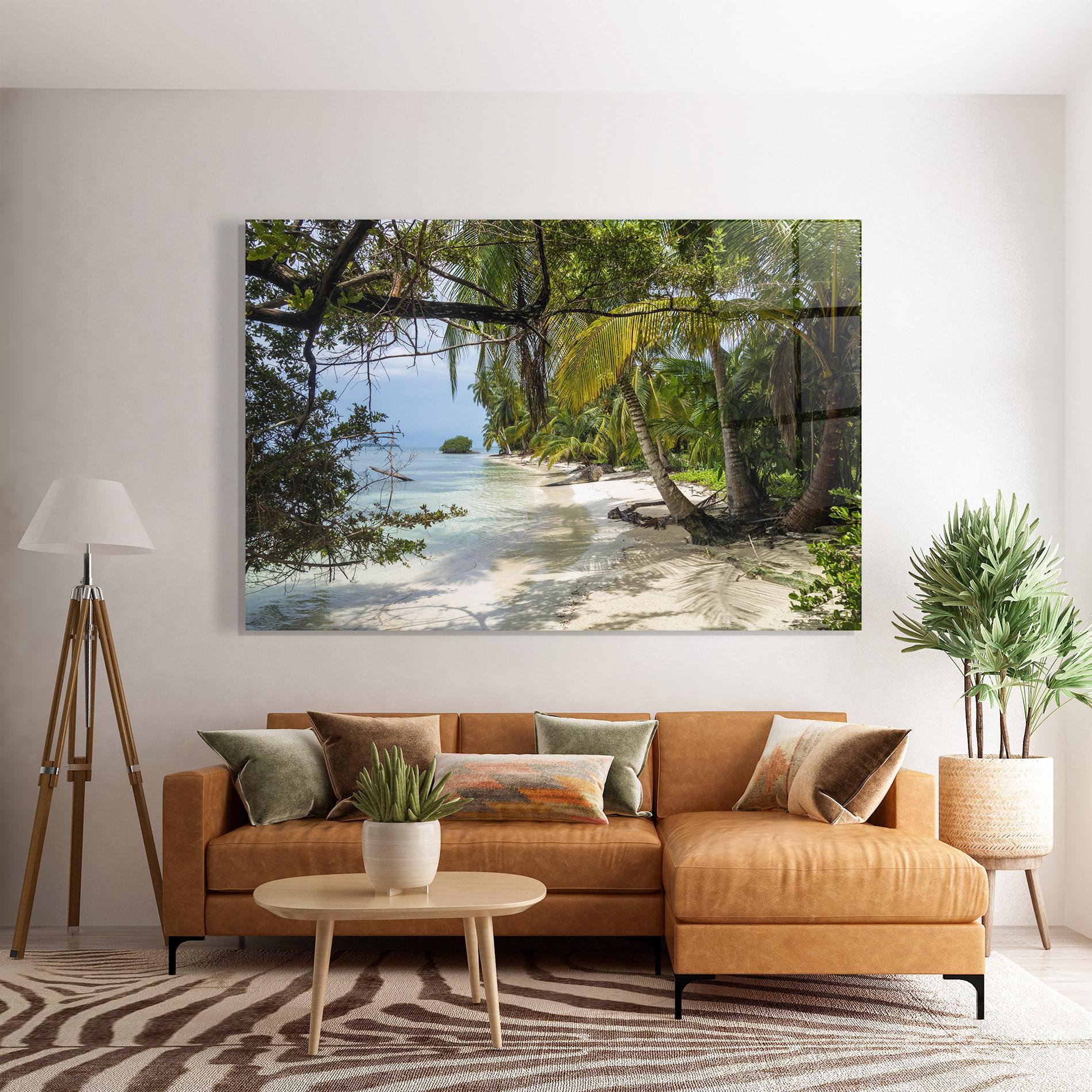 Glasbild Island Beach mockup 7