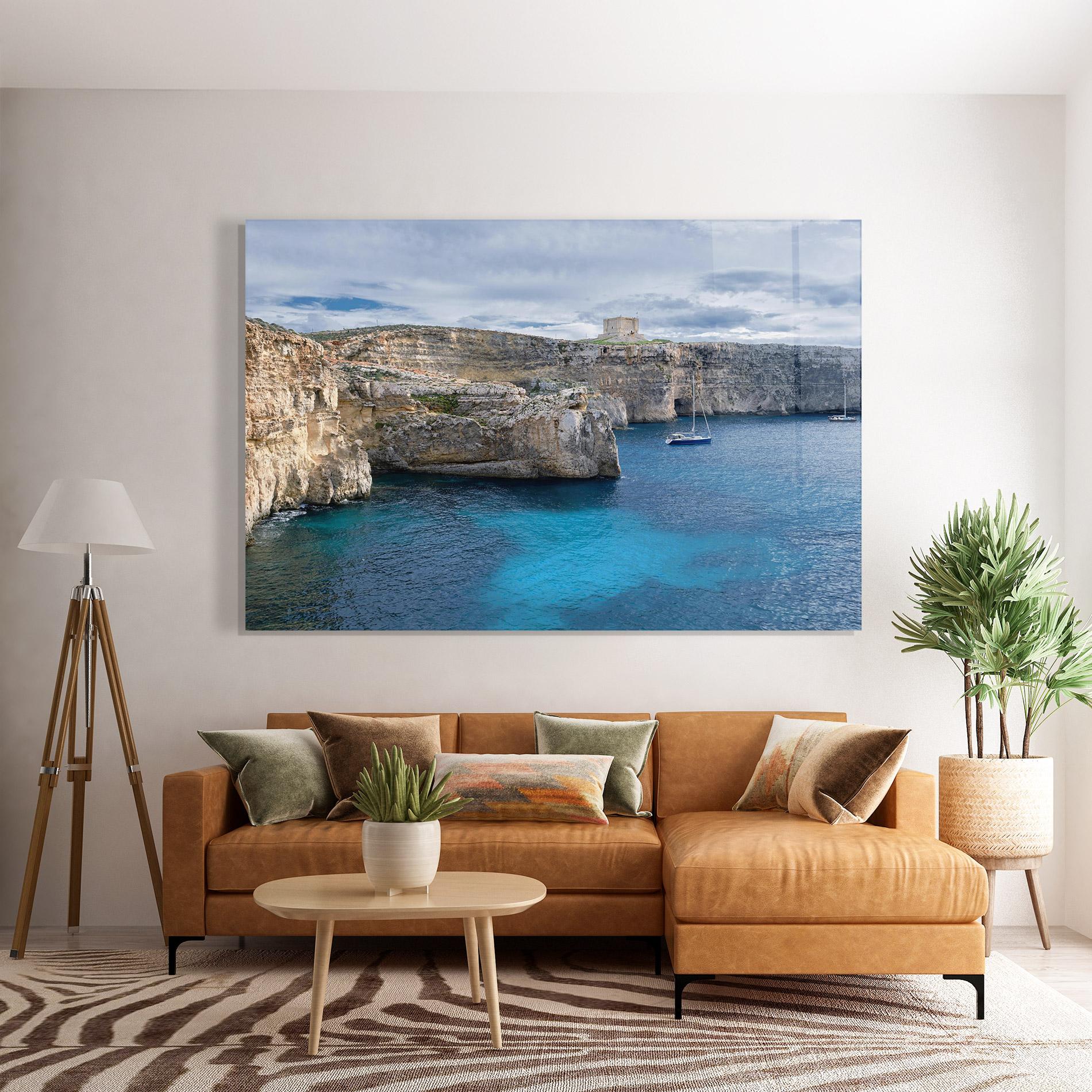 Glasbild Island Landscape mockup 7