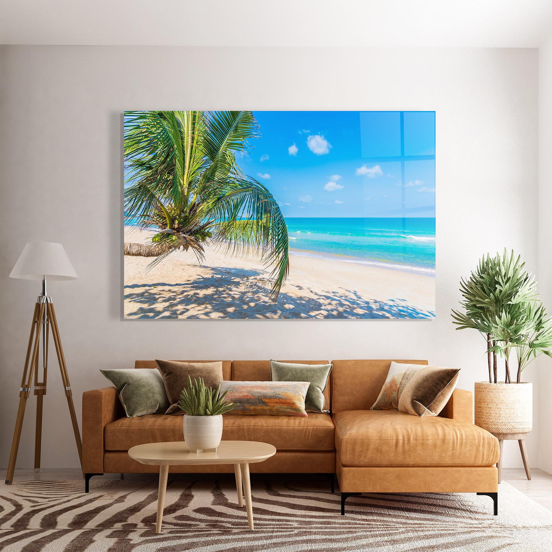Glasbild Tropical Beach View mockup 7