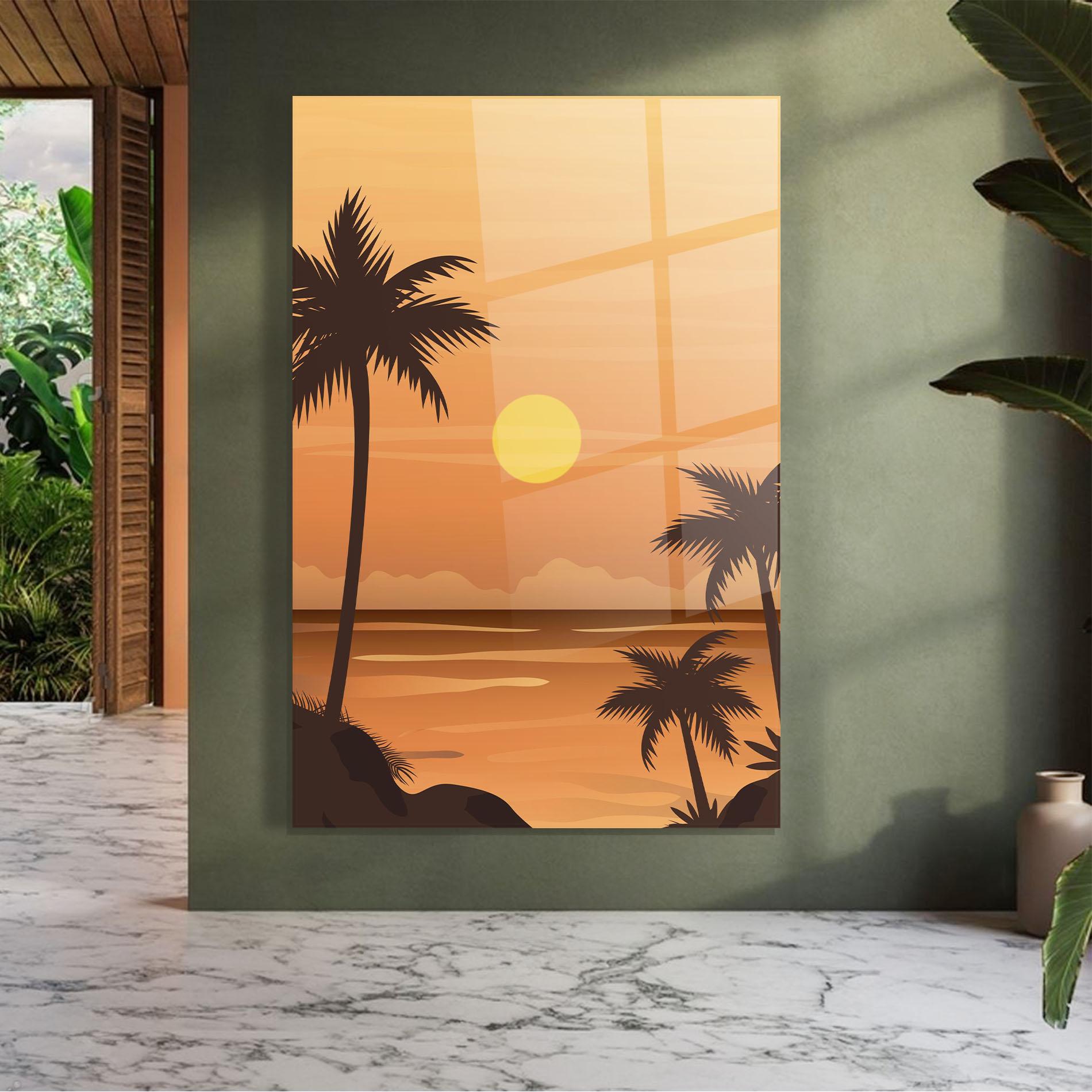 Glasbild Sunset Beach 01 mockup 7