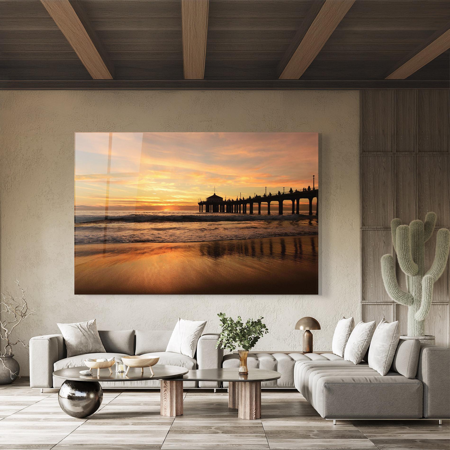 Glasbild Beach Sunset View mockup 8