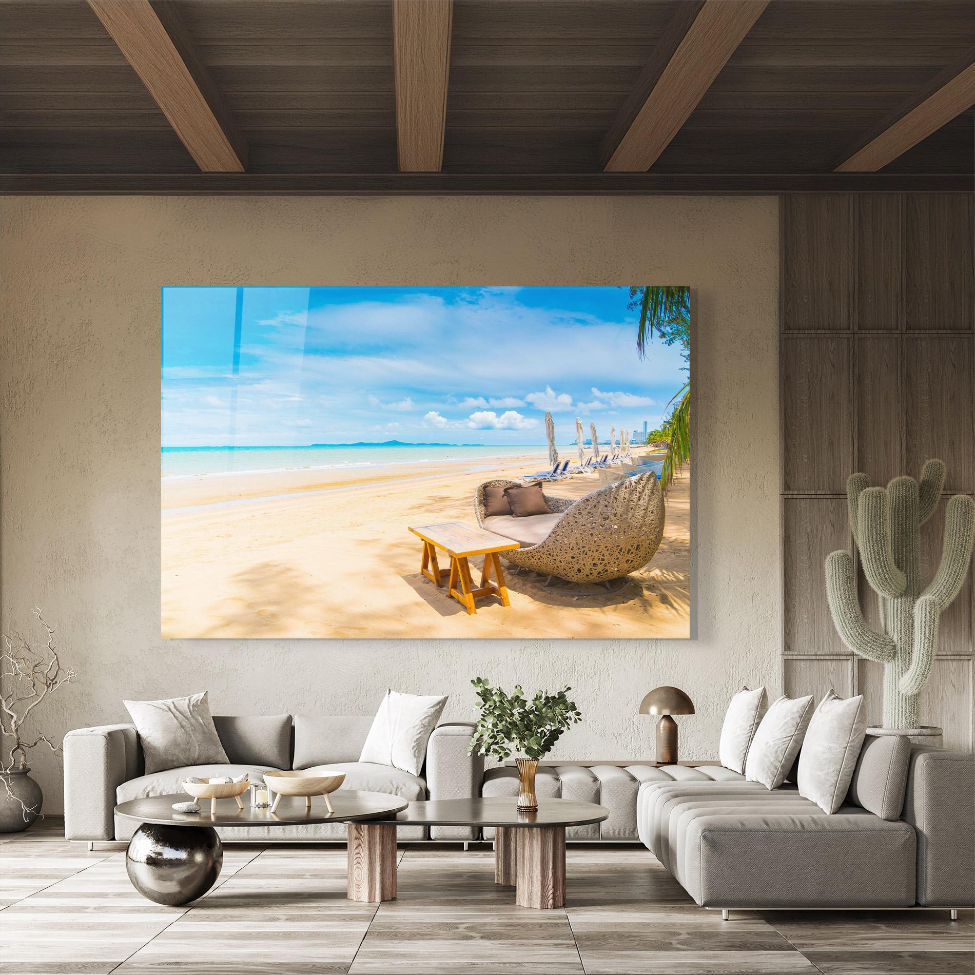 Glasbild Dinning Blue Sky mockup 8