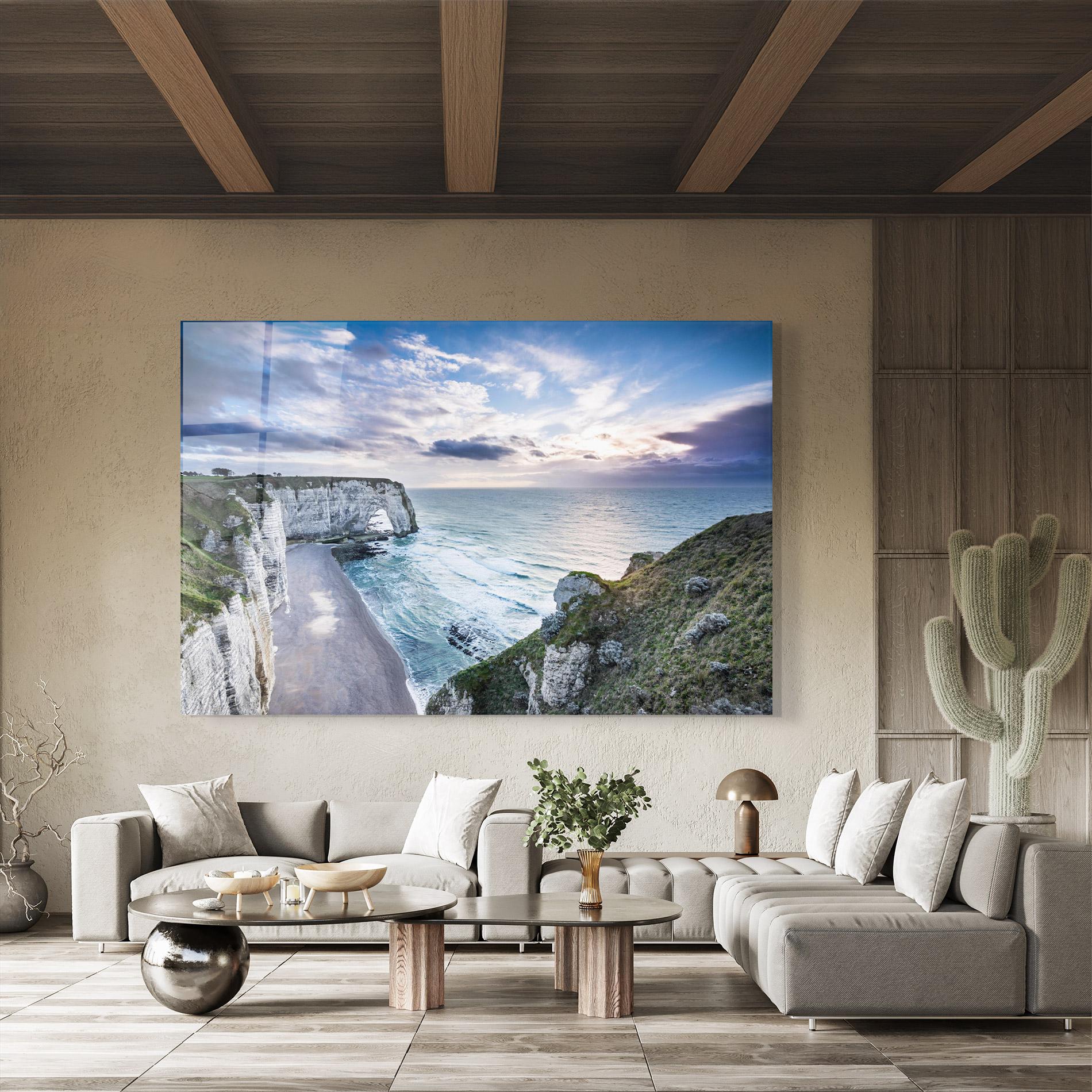 Glasbild Etretat View mockup 8