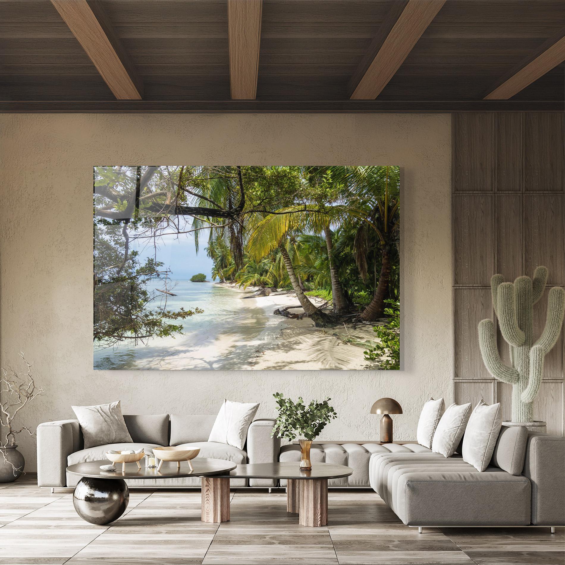 Glasbild Island Beach mockup 8