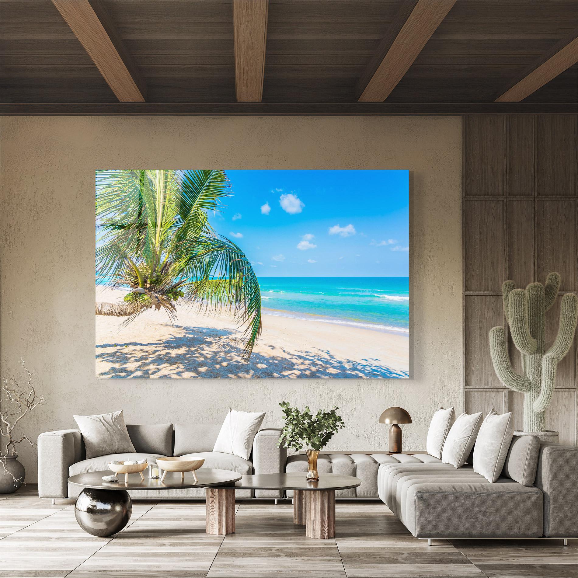 Glasbild Tropical Beach View mockup 8