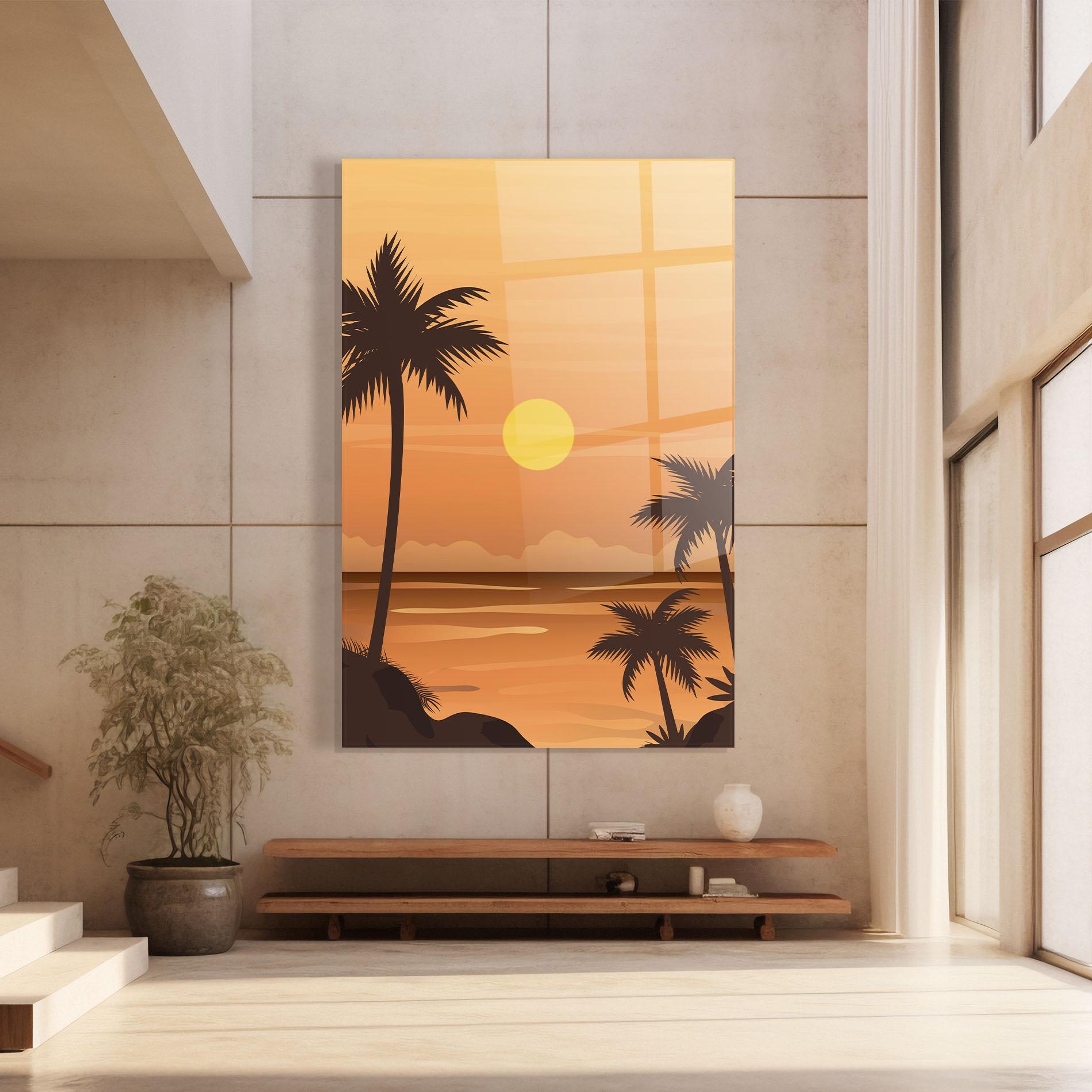 Glasbild Sunset Beach 01 mockup 8