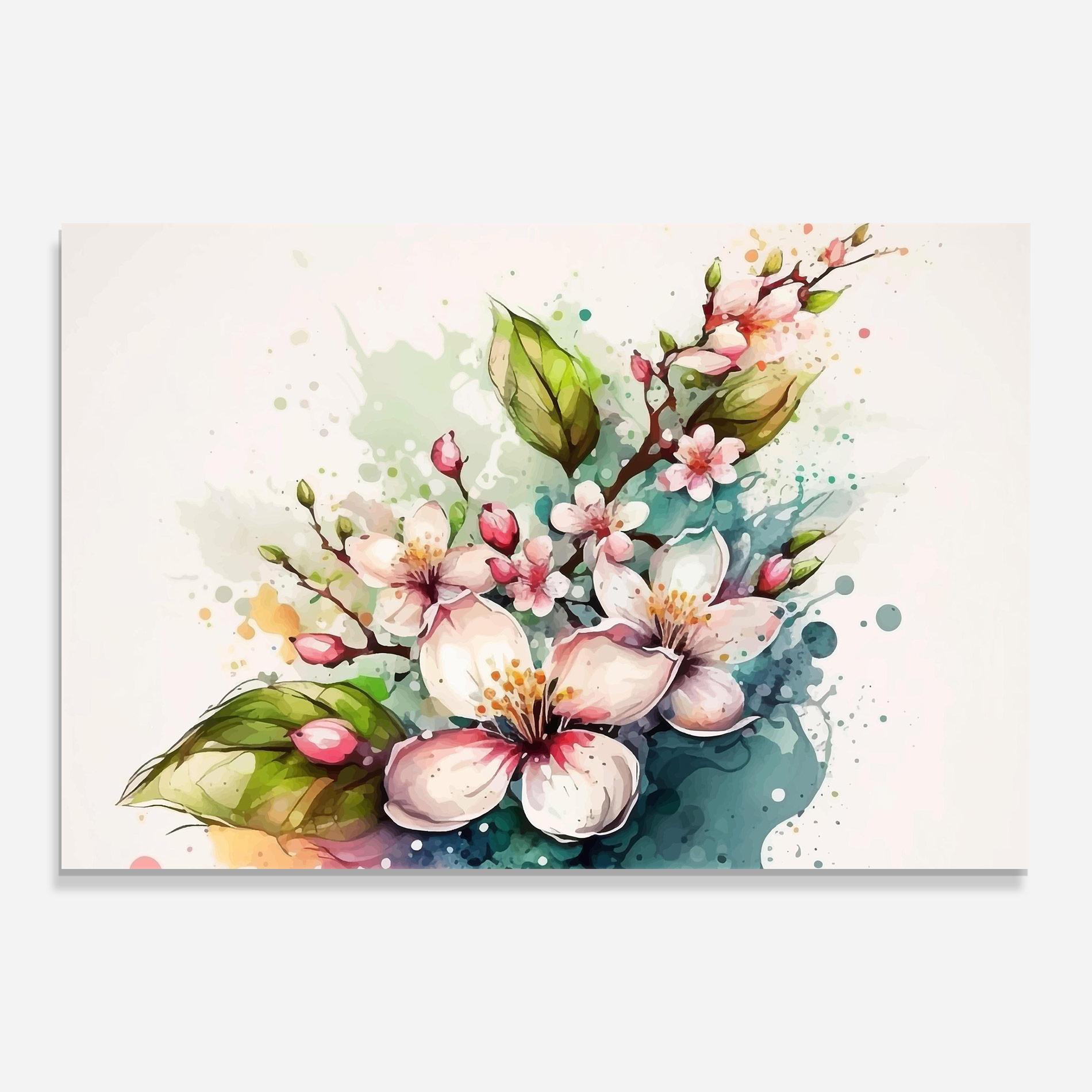 Glasbild Cream Pink Spring mockup 0