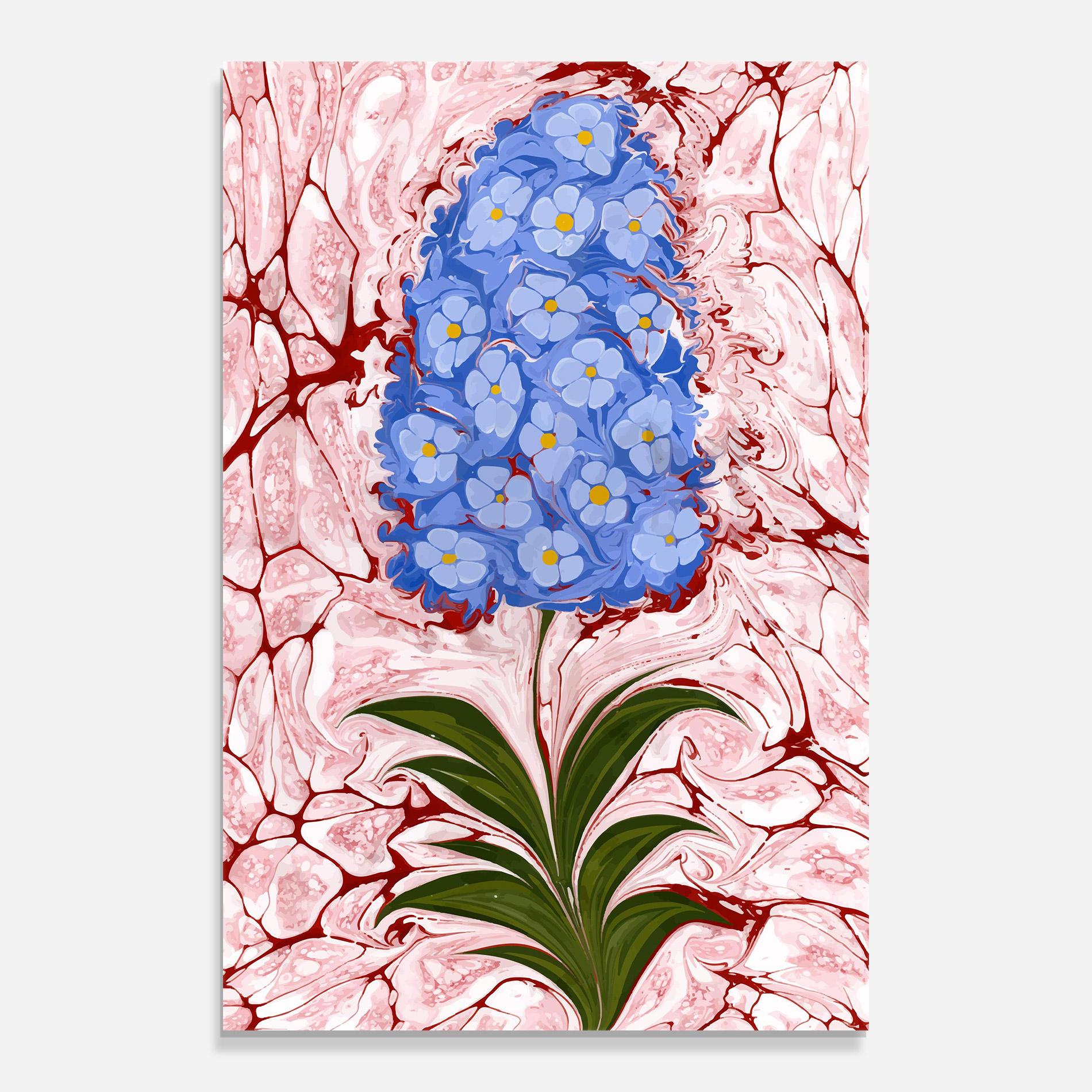 Glasbild Blue Spring Flower mockup 0