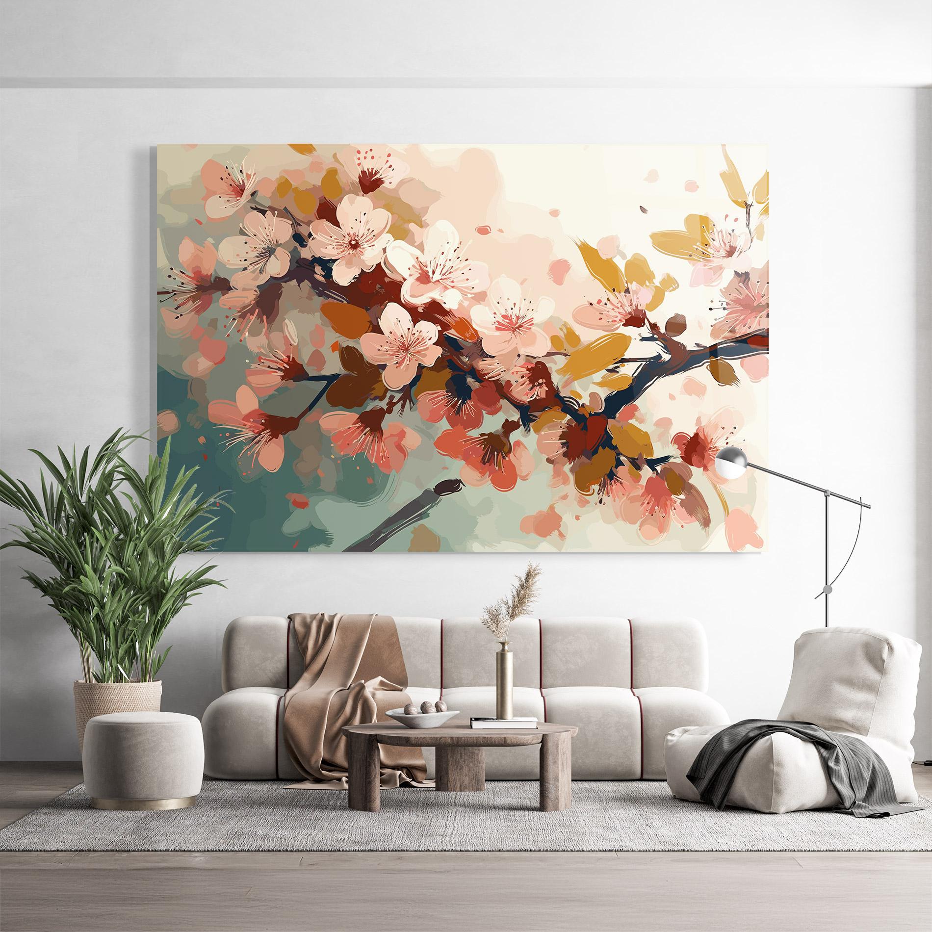 Glasbild Cute Spring Flower mockup 9