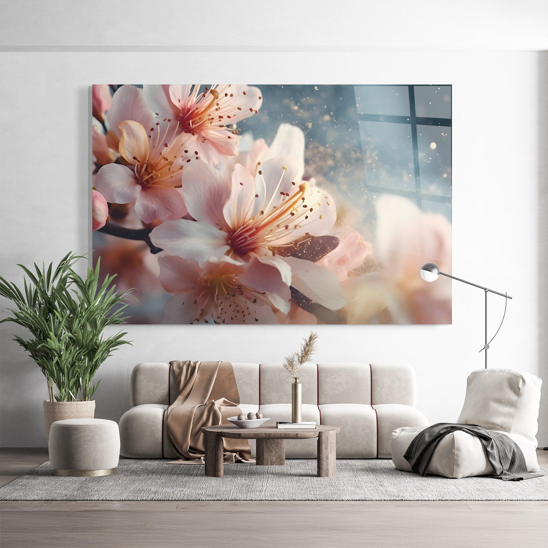 Glasbild Flower Spring Art mockup 9
