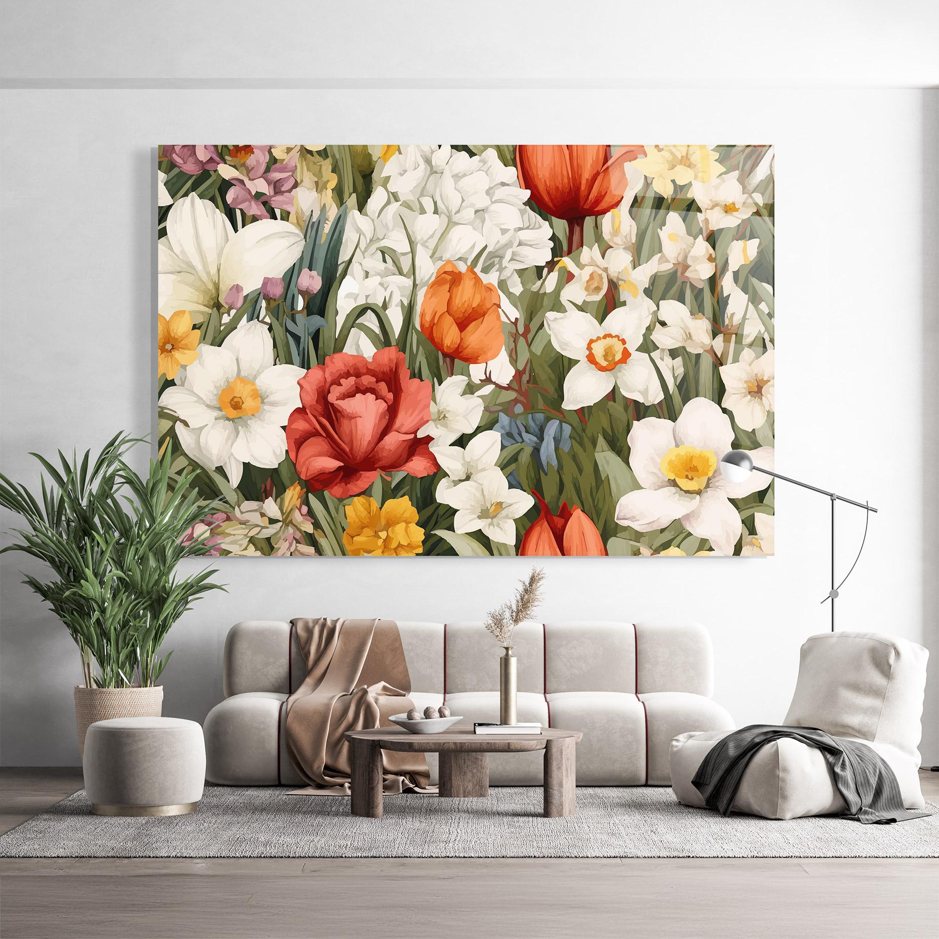 Glasbild Orange Red Spring mockup 9