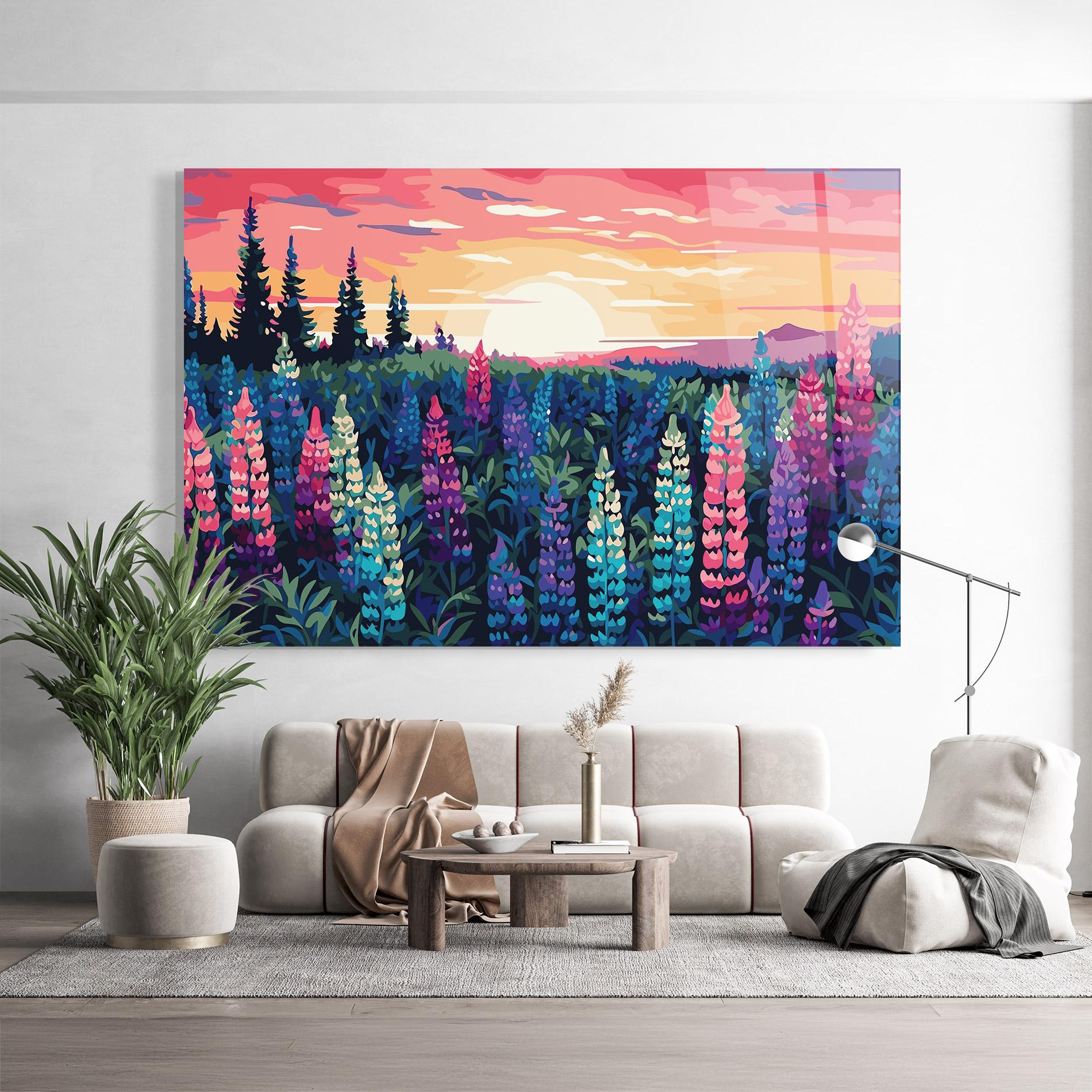 Glasbild Spring Sunset mockup 9