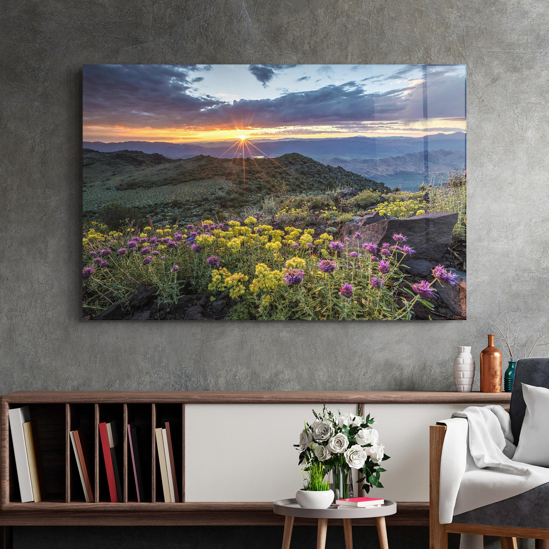 Glasbild Beautiful Spring View mockup 2