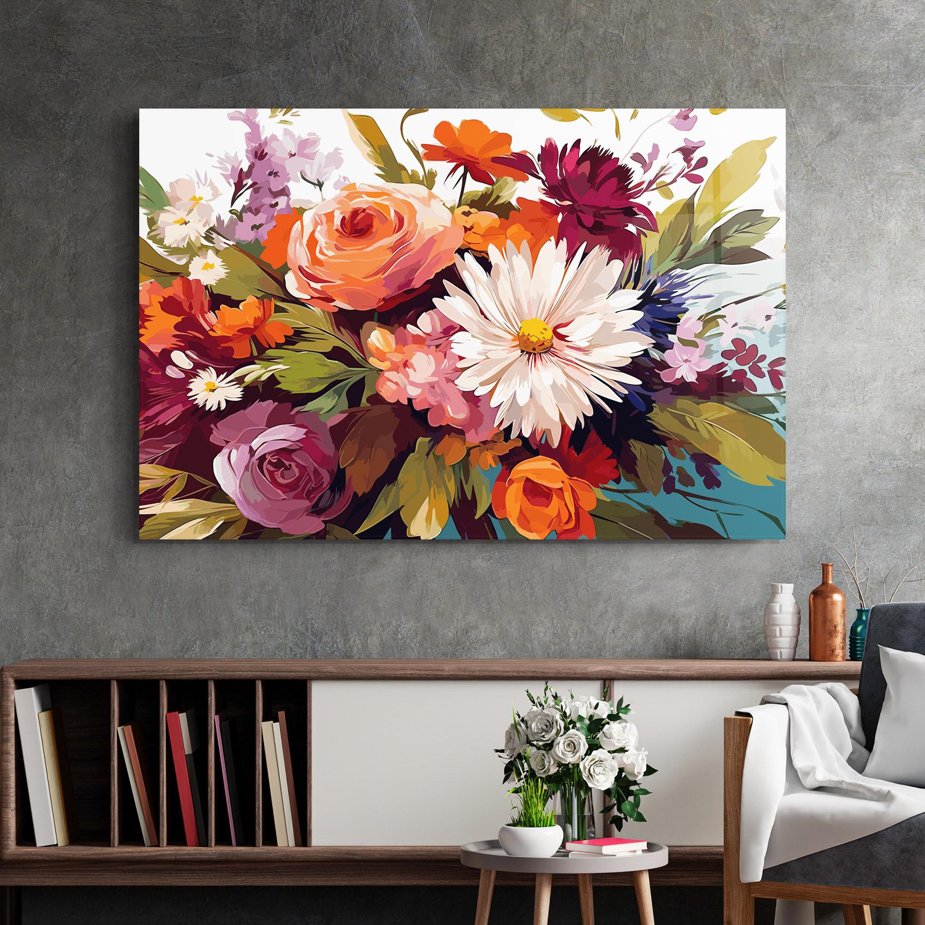 Glasbild Cream Orange Spring mockup 2