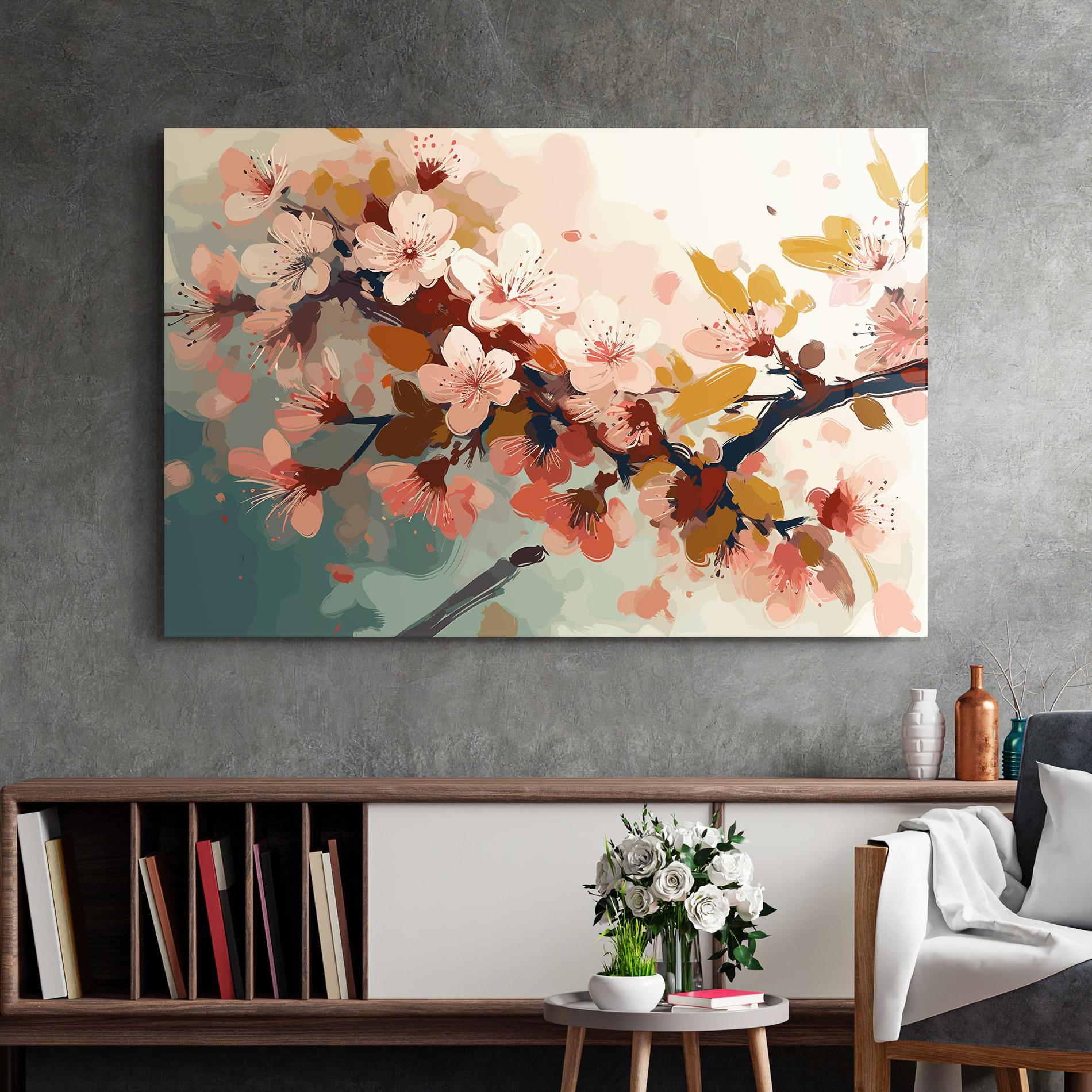 Glasbild Cute Spring Flower mockup 2