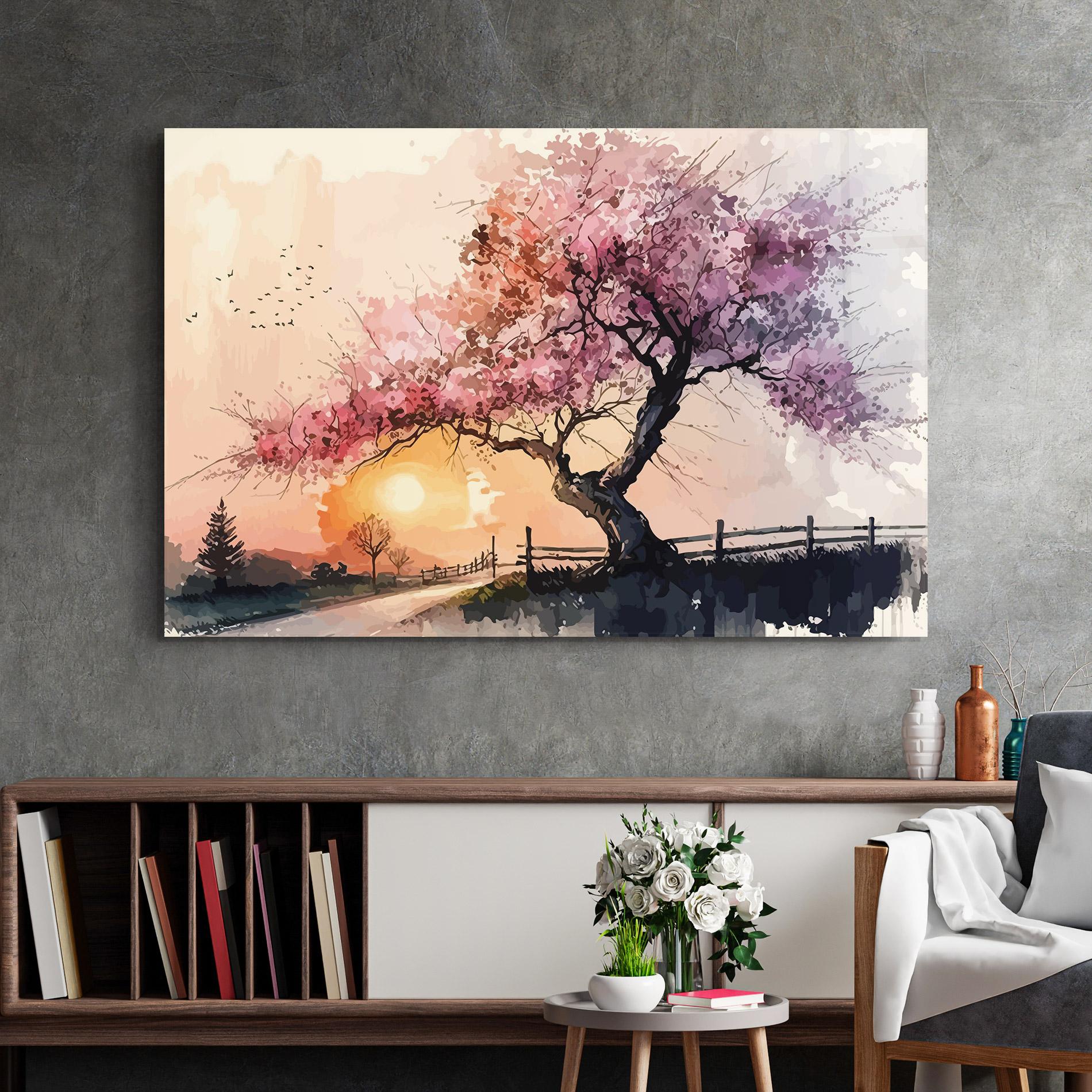 Glasbild Sunset Spring mockup 2