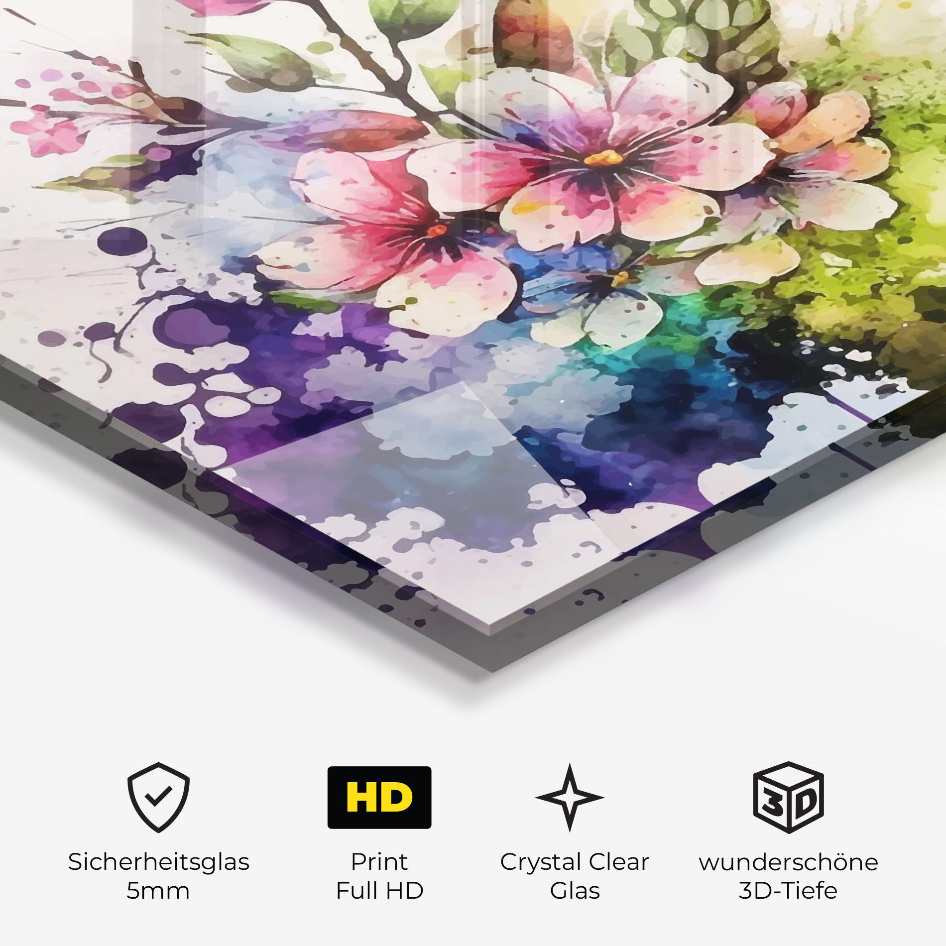Glasbild Color Mix Spring mockup 3