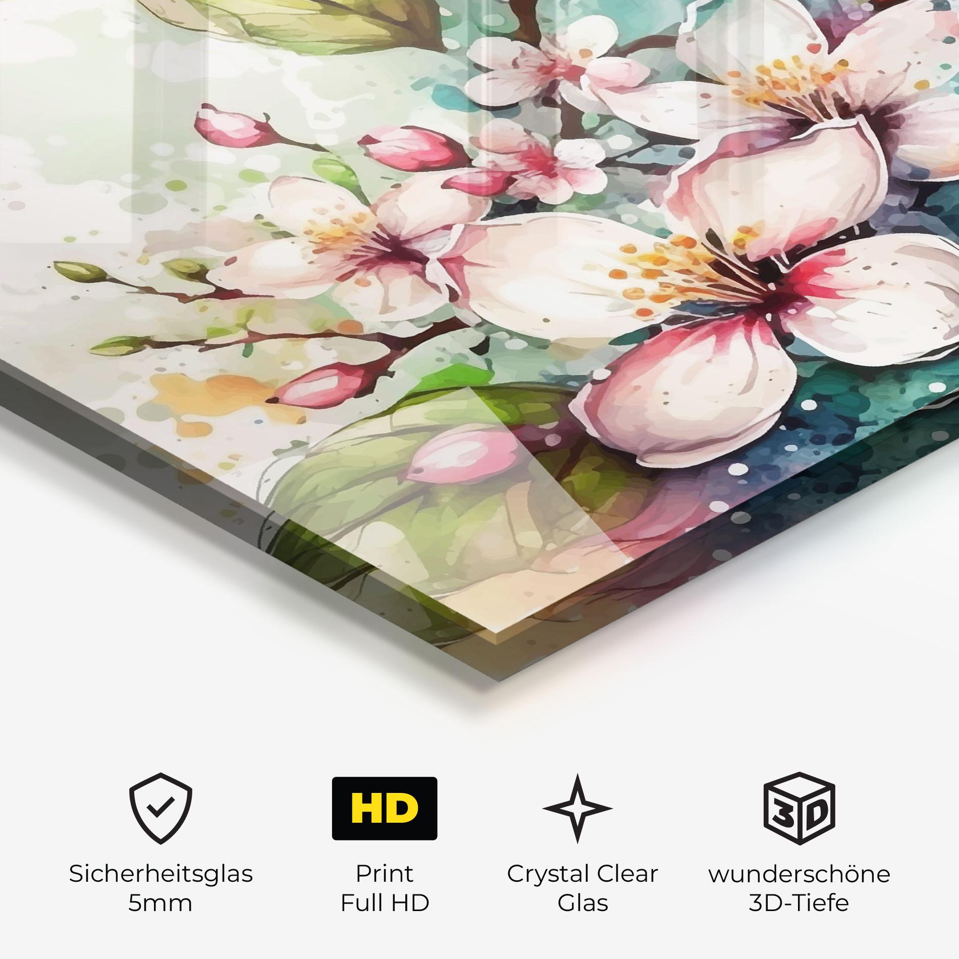 Glasbild Cream Pink Spring mockup 3