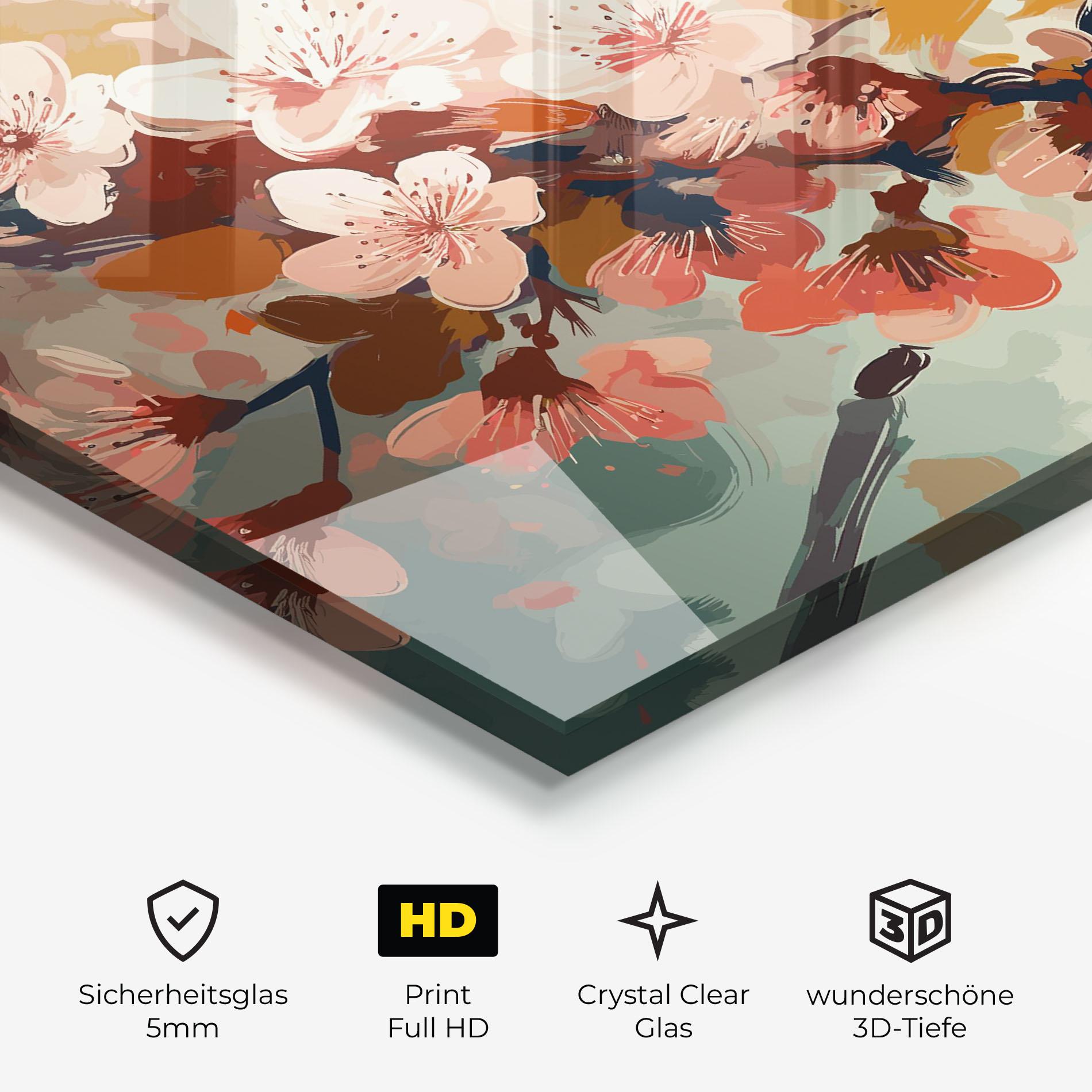 Glasbild Cute Spring Flower mockup 3