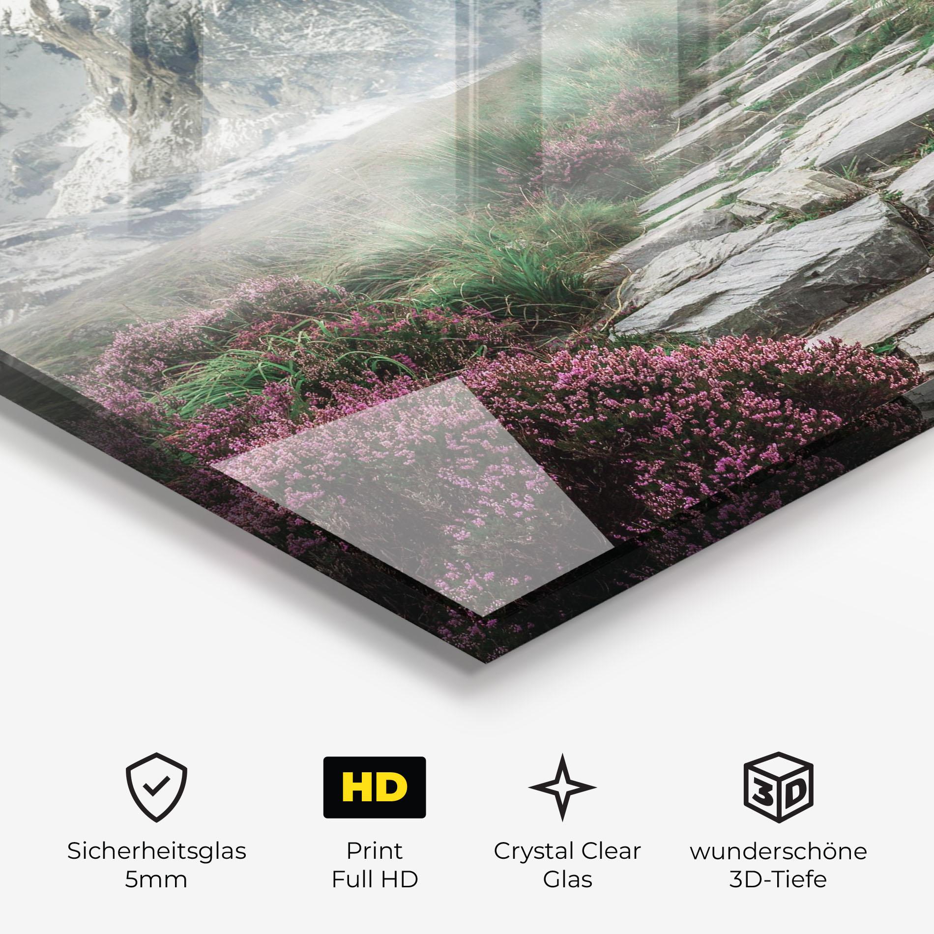 Glasbild Mountain Spring View mockup 3