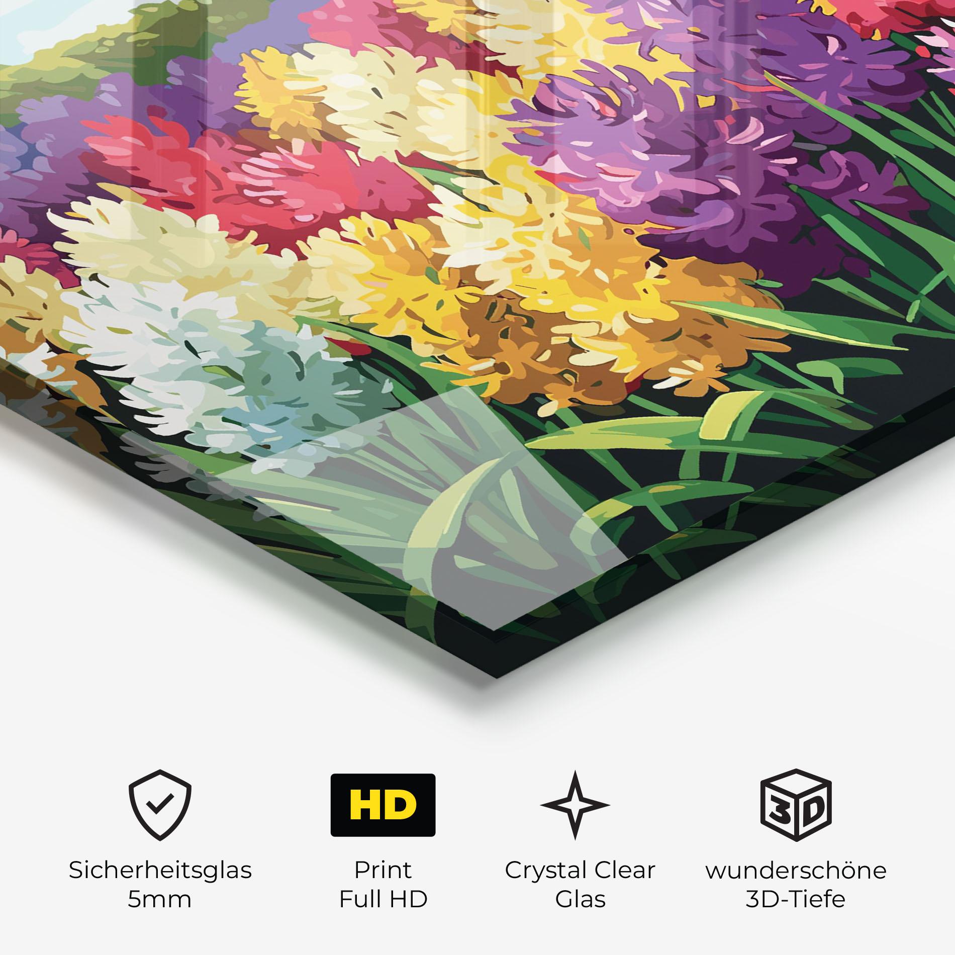 Glasbild Pretty Colorful Spring mockup 3