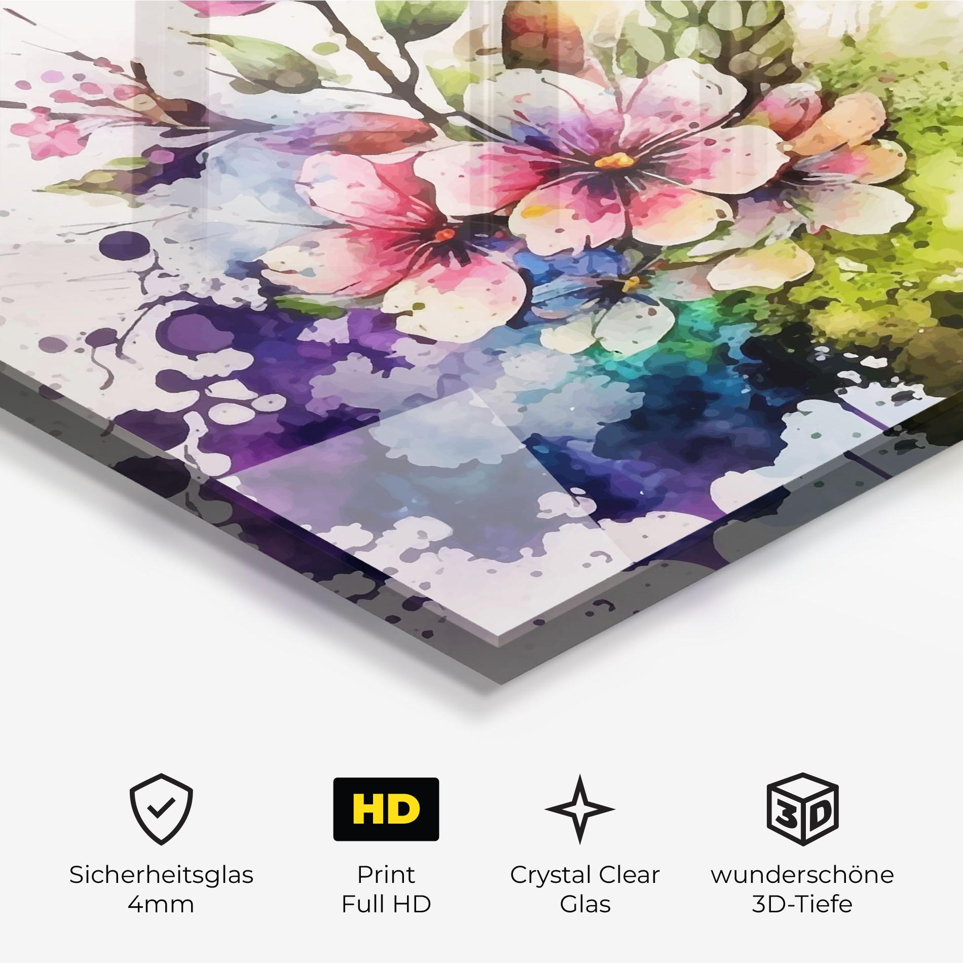 Glasbild Color Mix Spring mockup 3
