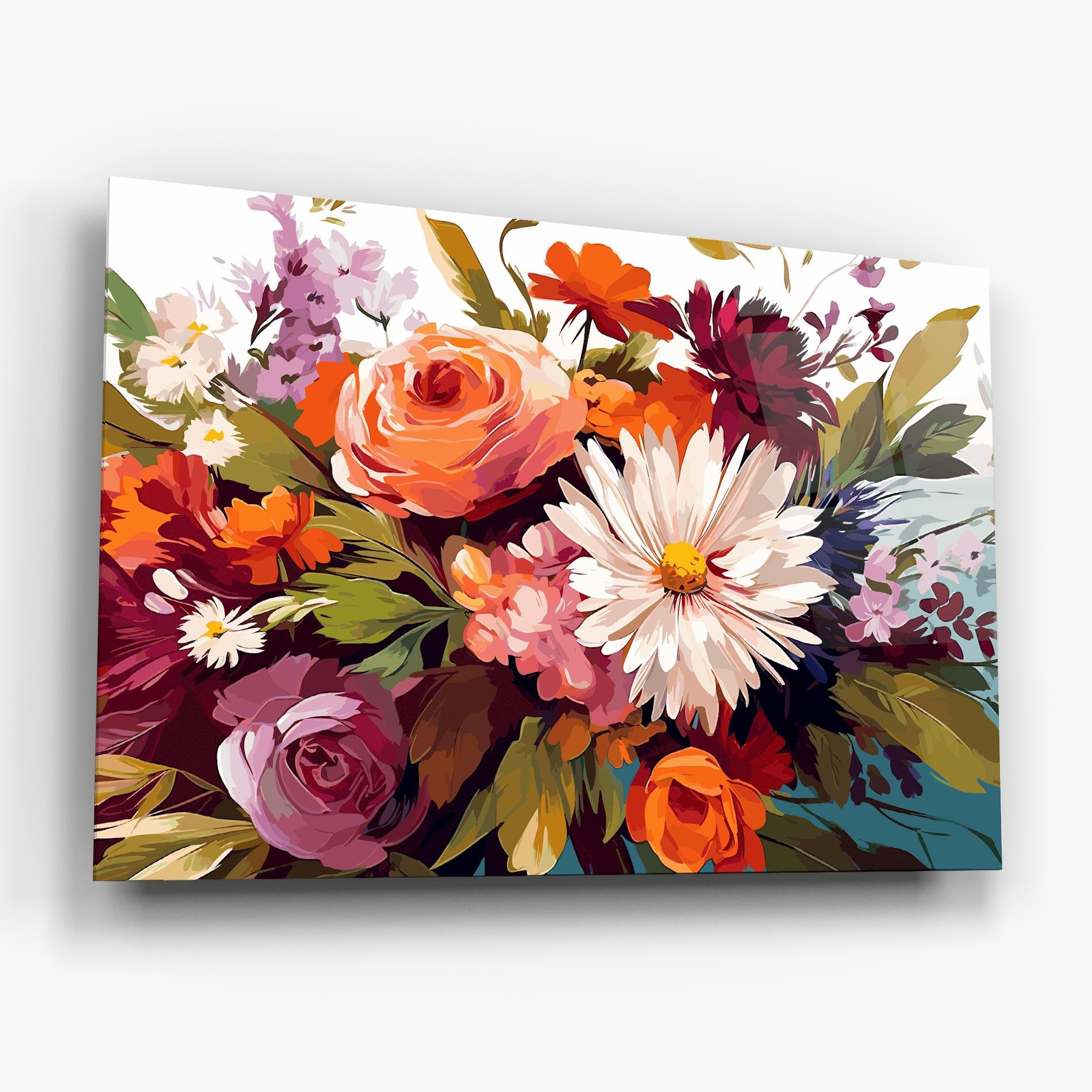 Glasbild Cream Orange Spring mockup 6