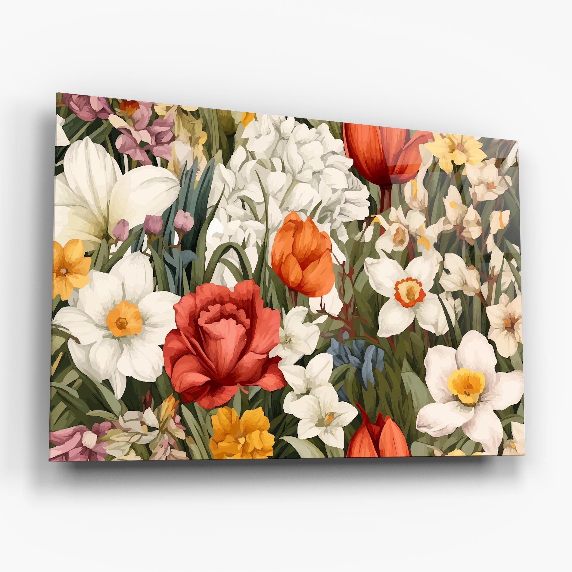 Glasbild Orange Red Spring mockup 6