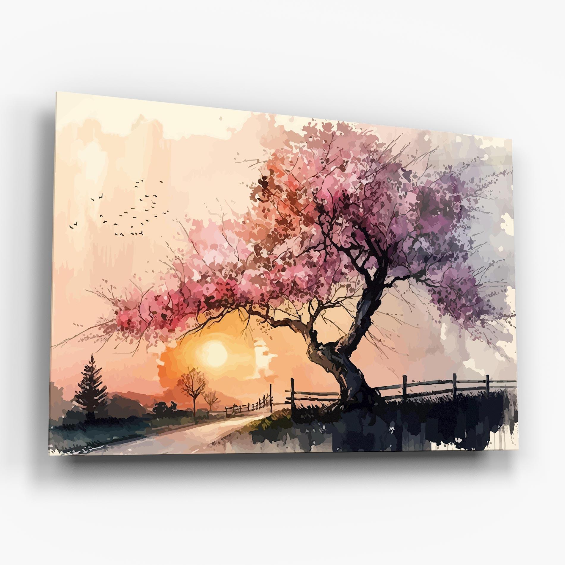 Glasbild Sunset Spring mockup 6
