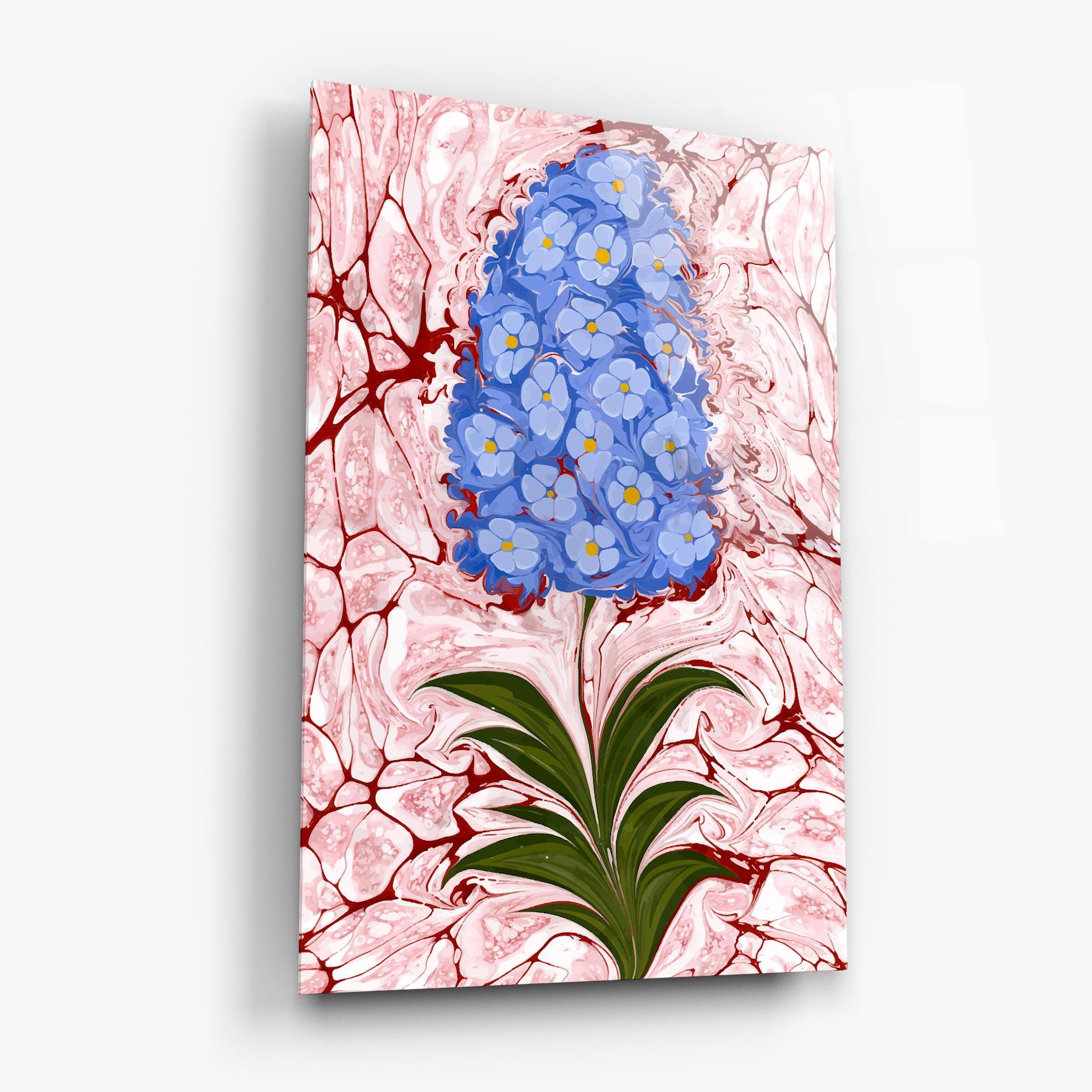 Glasbild Blue Spring Flower mockup 6