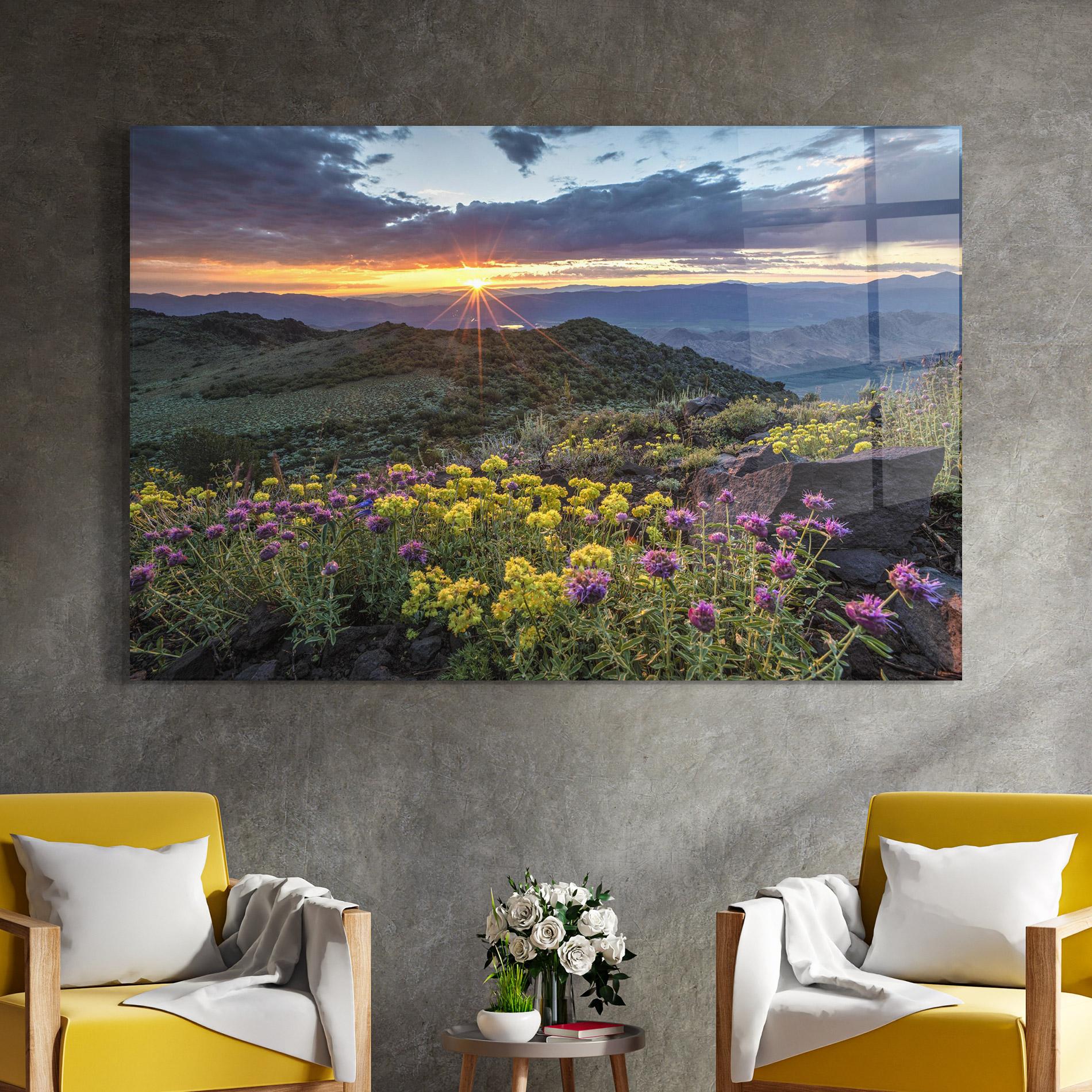 Glasbild Beautiful Spring View mockup 4