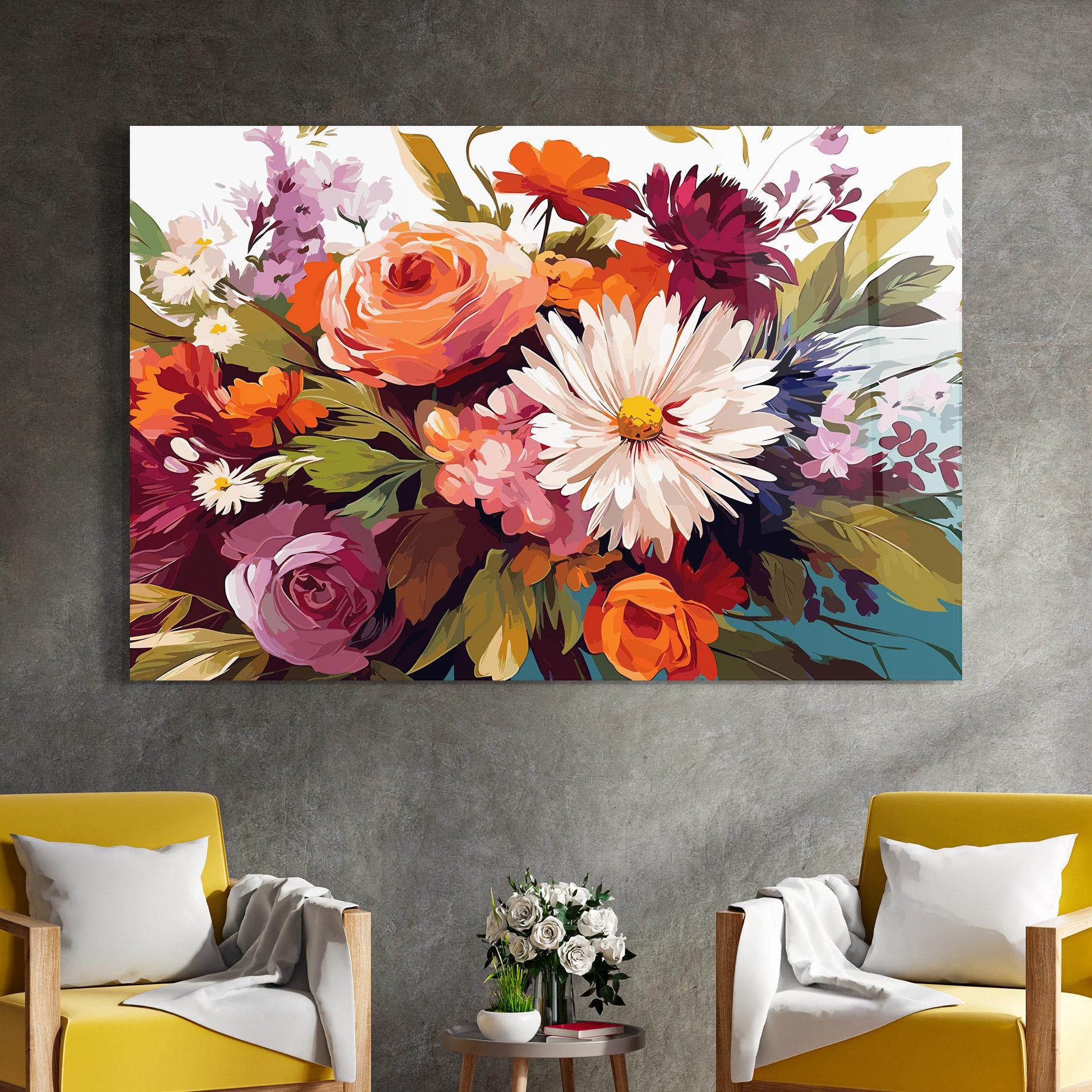 Glasbild Cream Orange Spring mockup 4