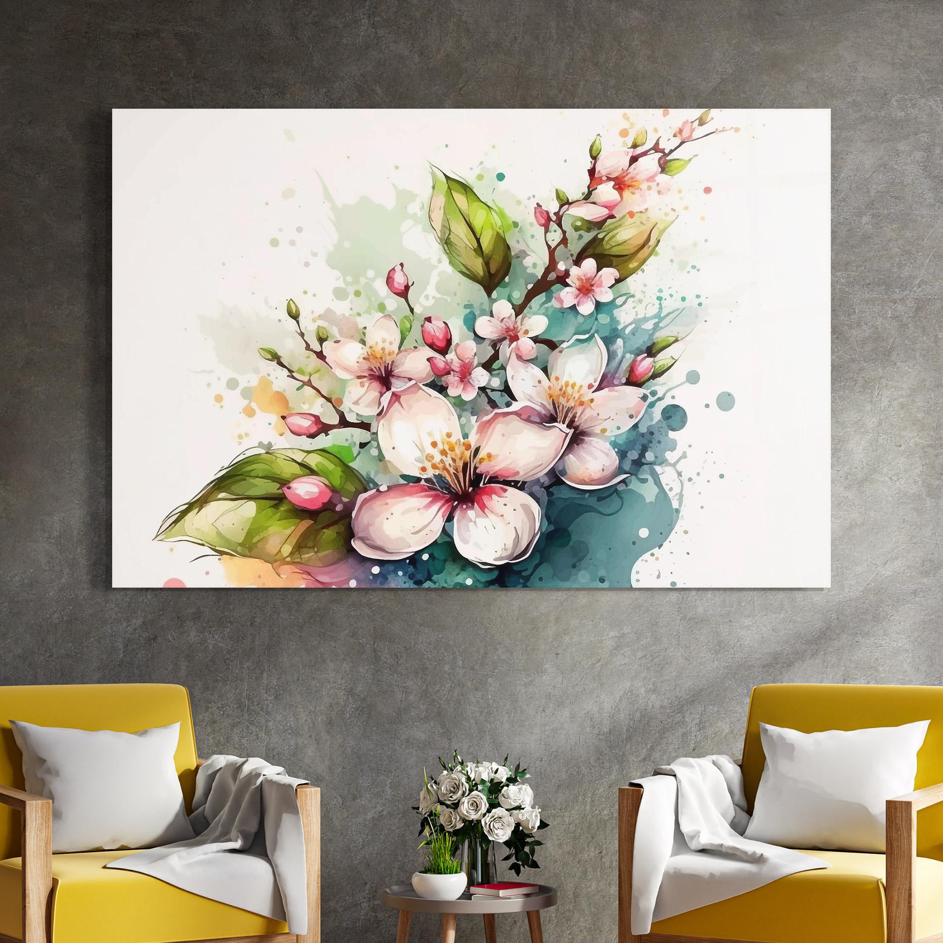 Glasbild Cream Pink Spring mockup 4