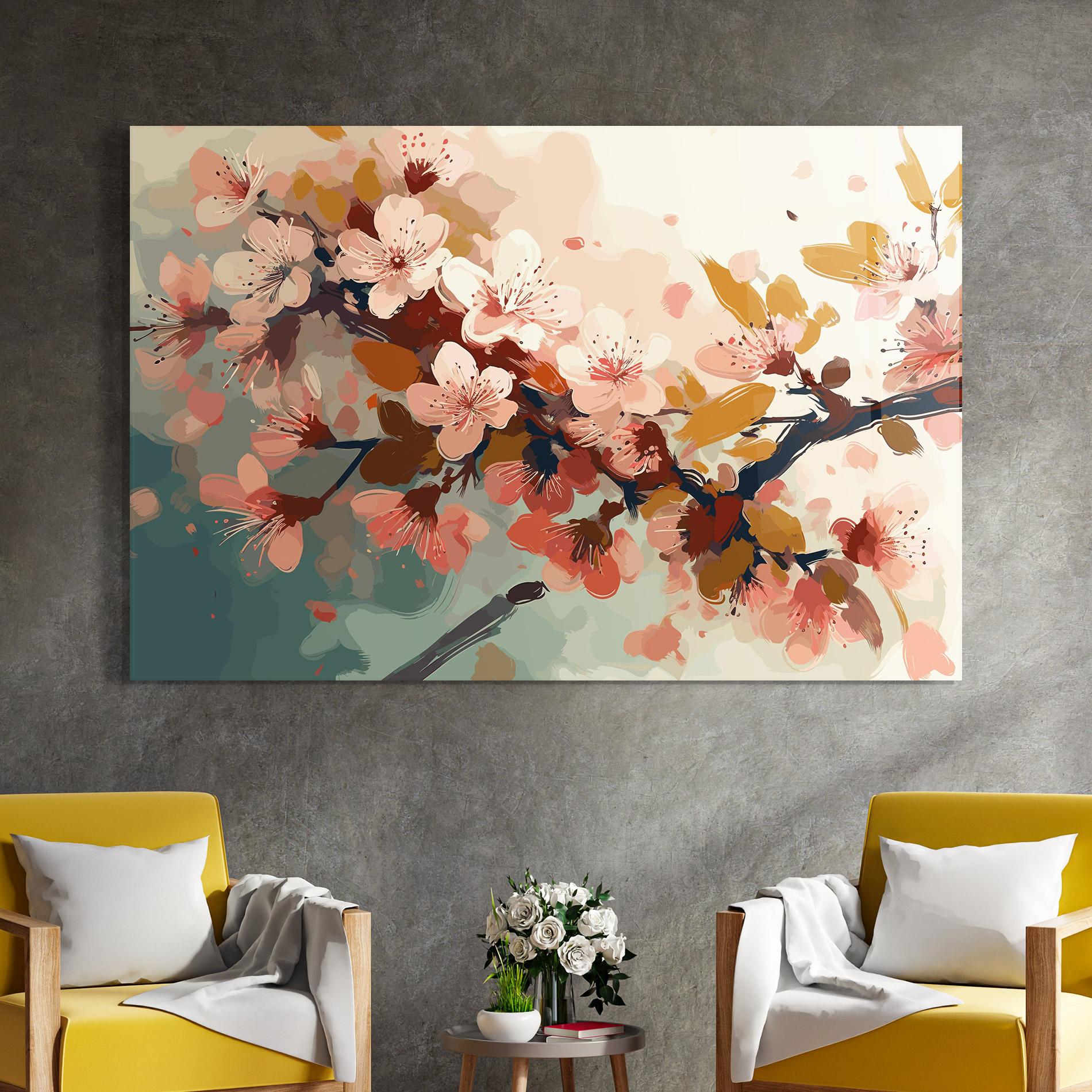 Glasbild Cute Spring Flower mockup 4