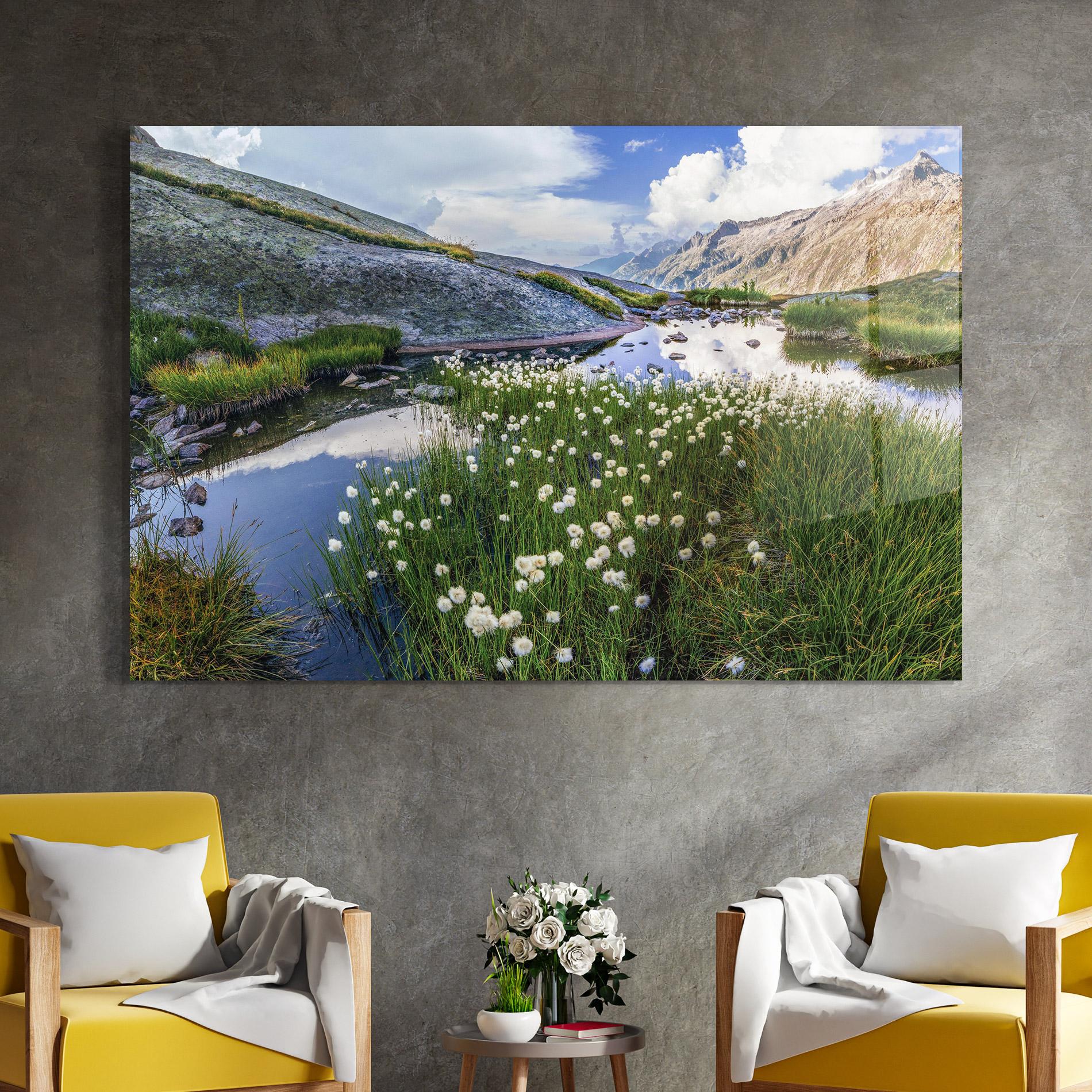 Glasbild Lake Spring View mockup 4