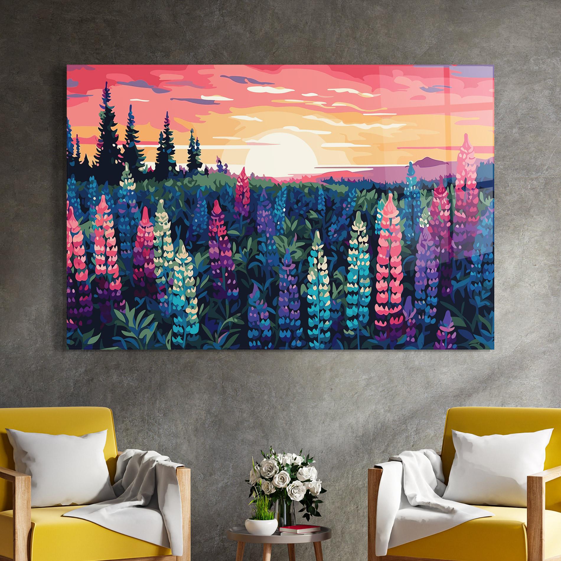 Glasbild Spring Sunset mockup 4