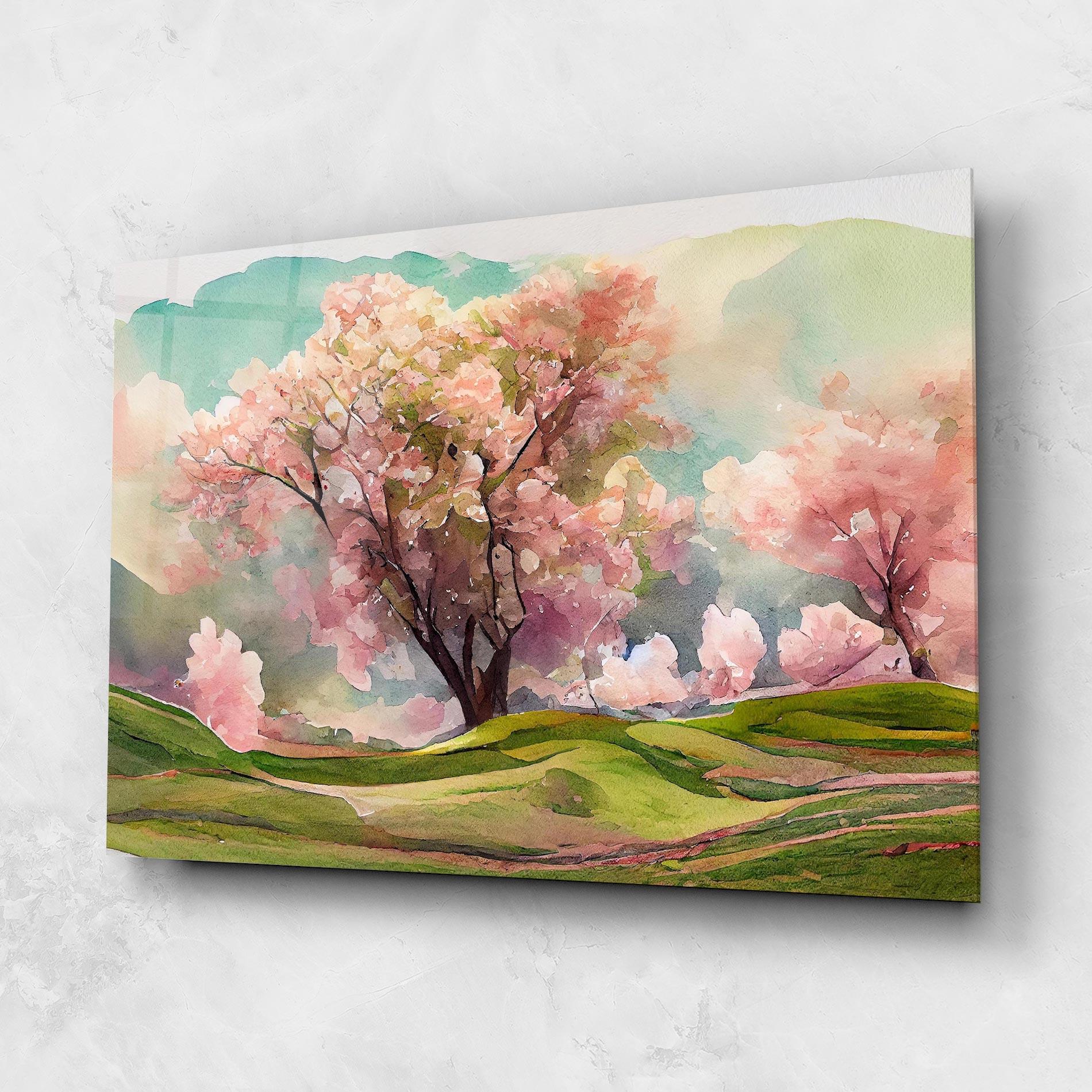 Glasbild Big Spring Trees mockup 1