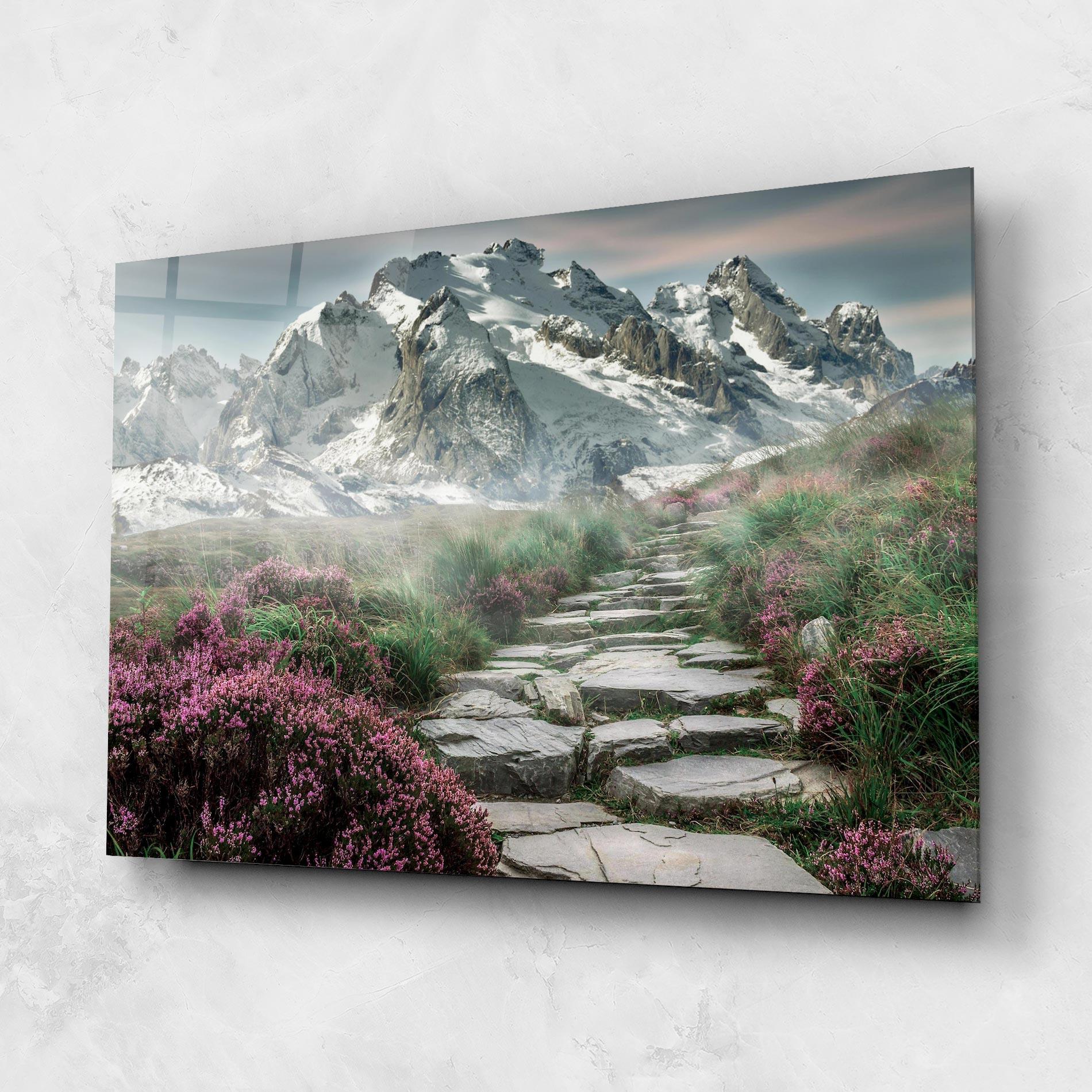 Glasbild Mountain Spring View mockup 1