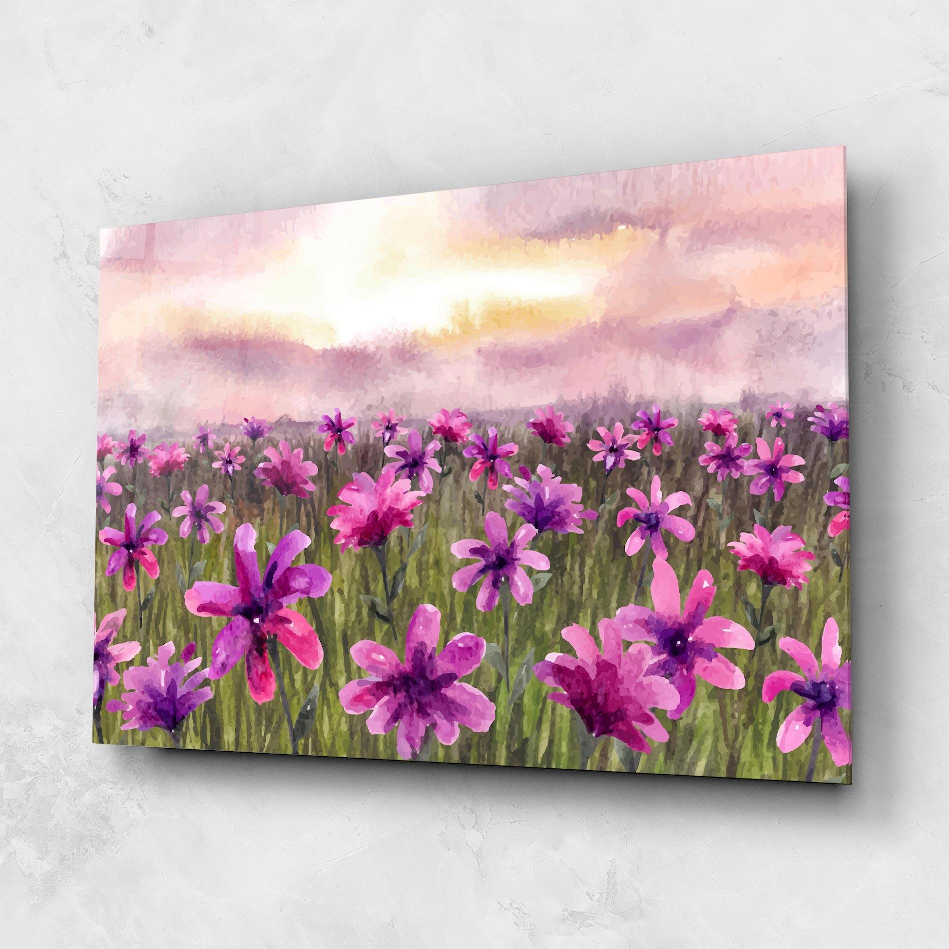 Glasbild Purple Flower Spring mockup 1