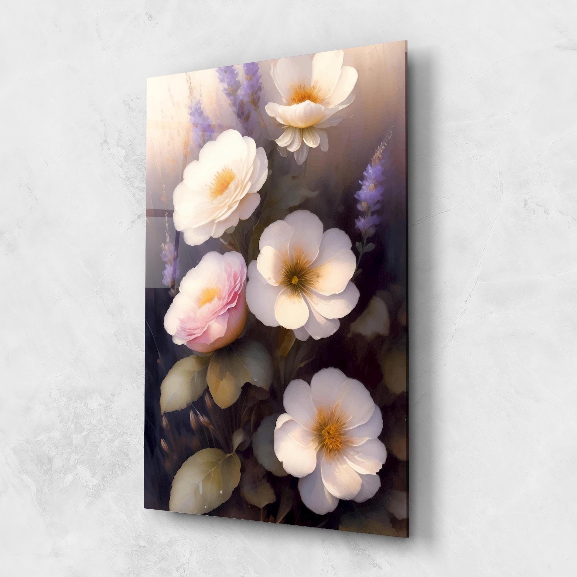 Glasbild Cream Flower Spring mockup 1