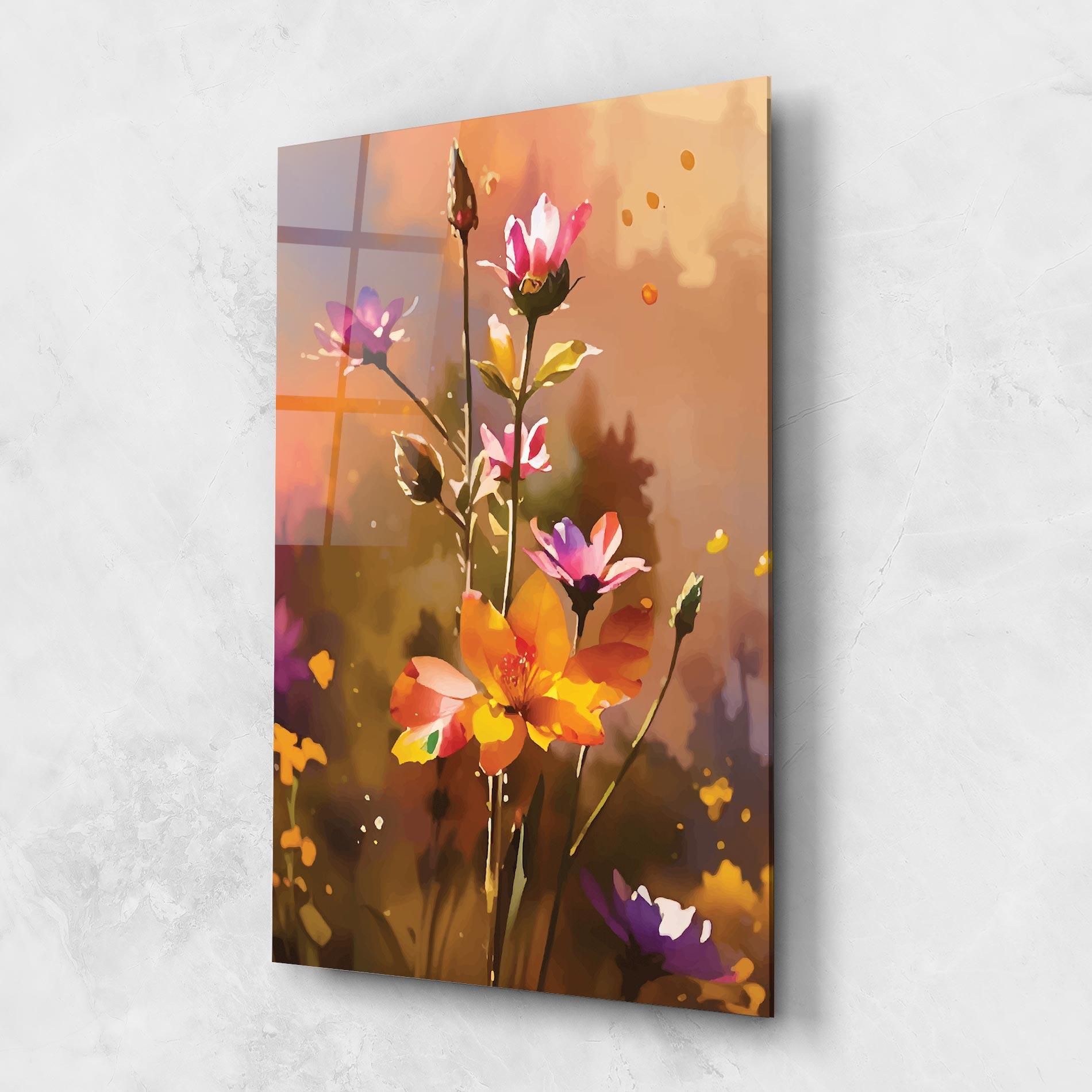 Glasbild Orange Pink Spring mockup 1