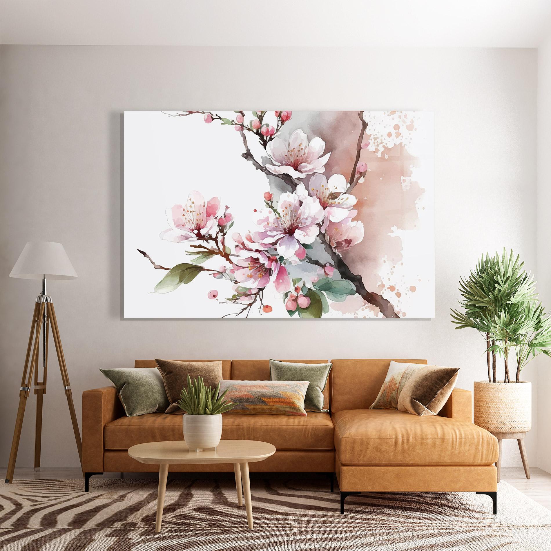 Glasbild Cherry Spring Flower mockup 7
