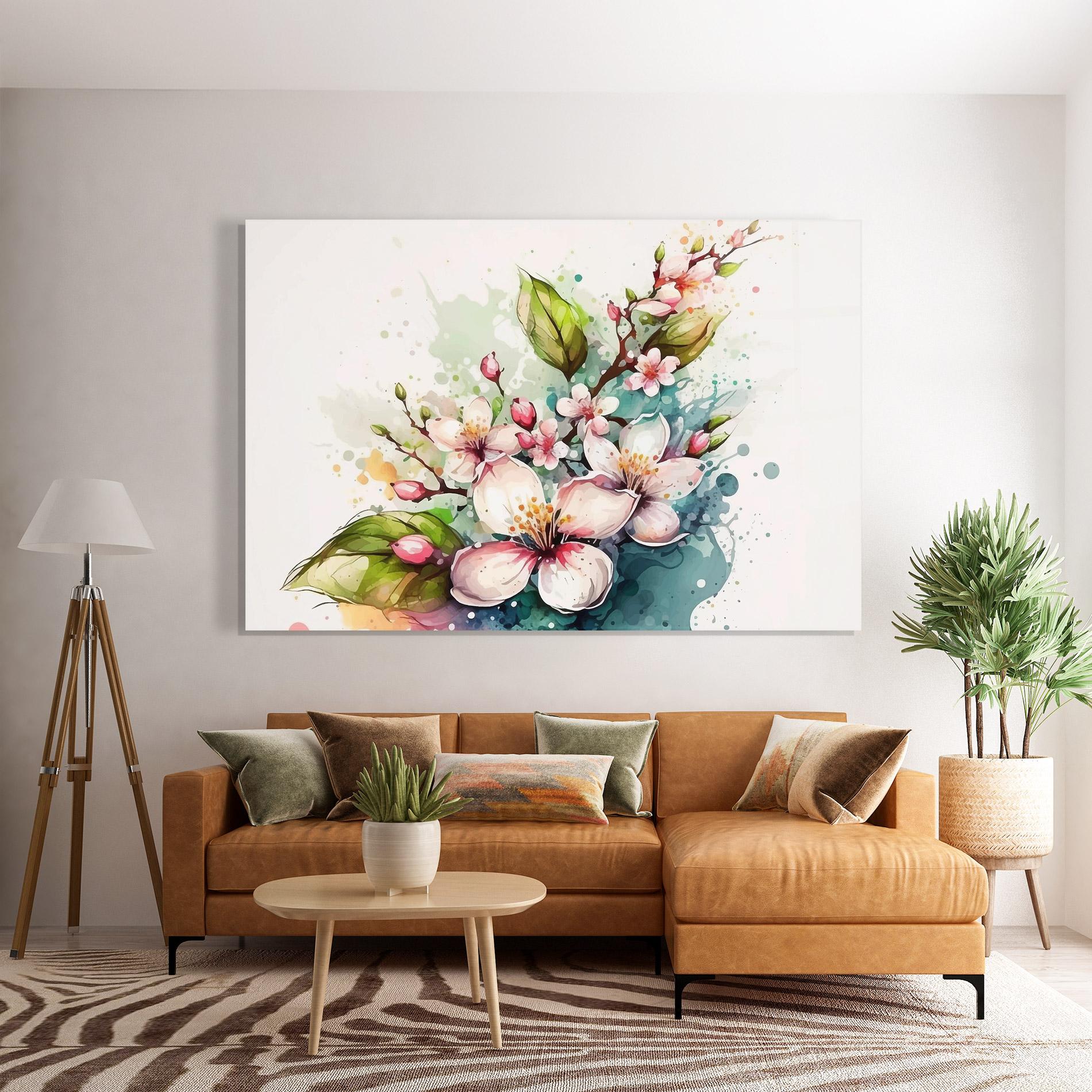 Glasbild Cream Pink Spring mockup 7