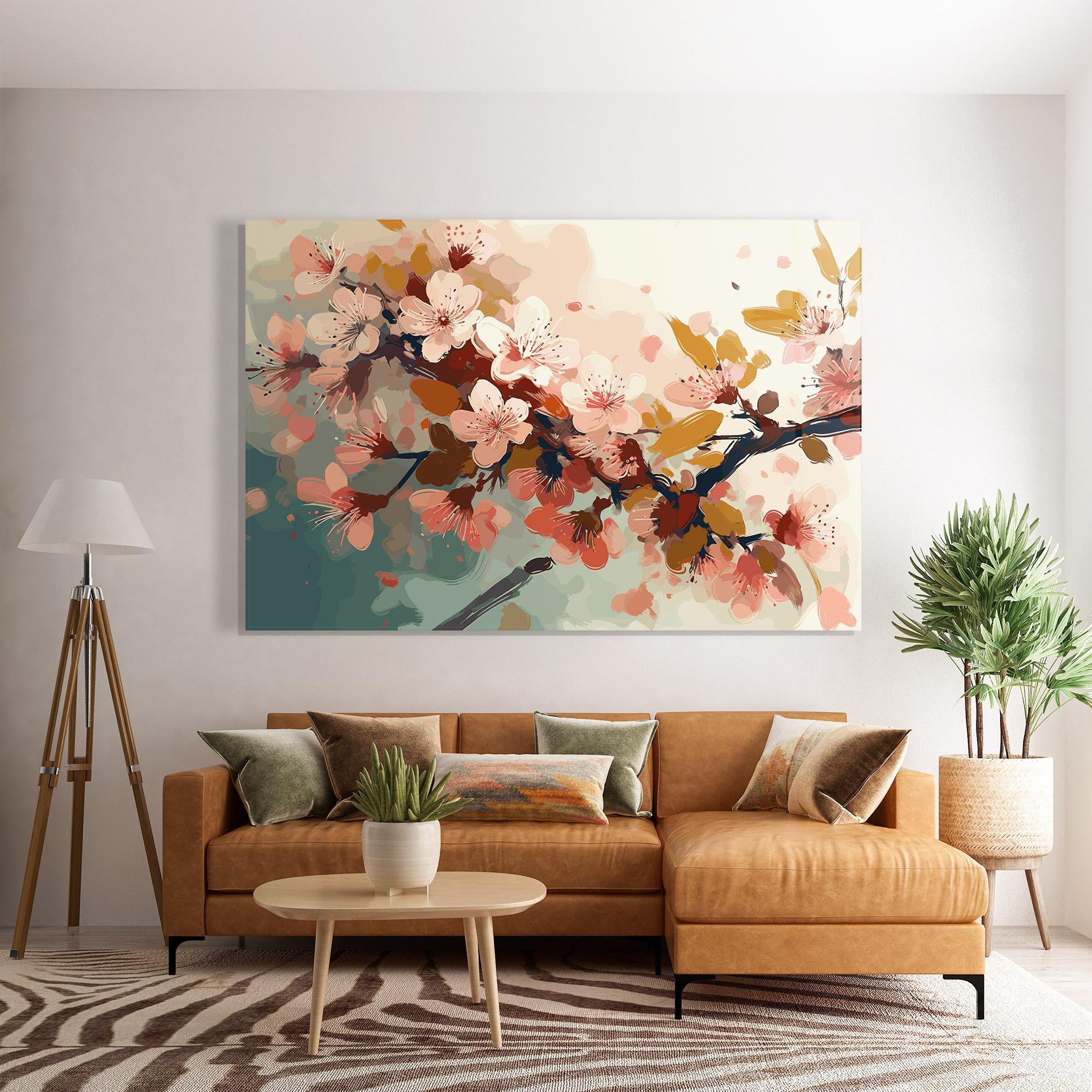 Glasbild Cute Spring Flower mockup 7